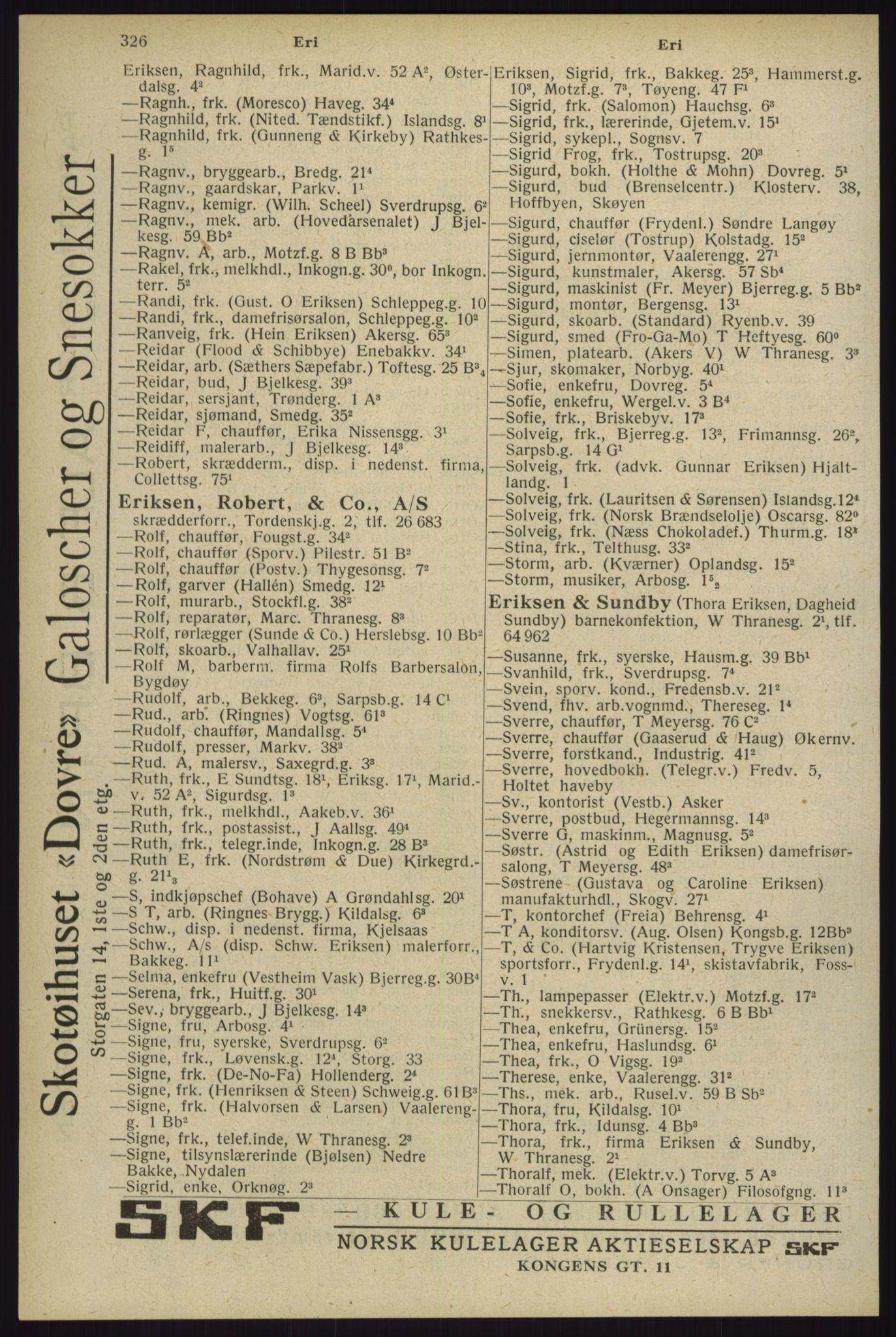 Kristiania/Oslo adressebok, PUBL/-, 1929, p. 326