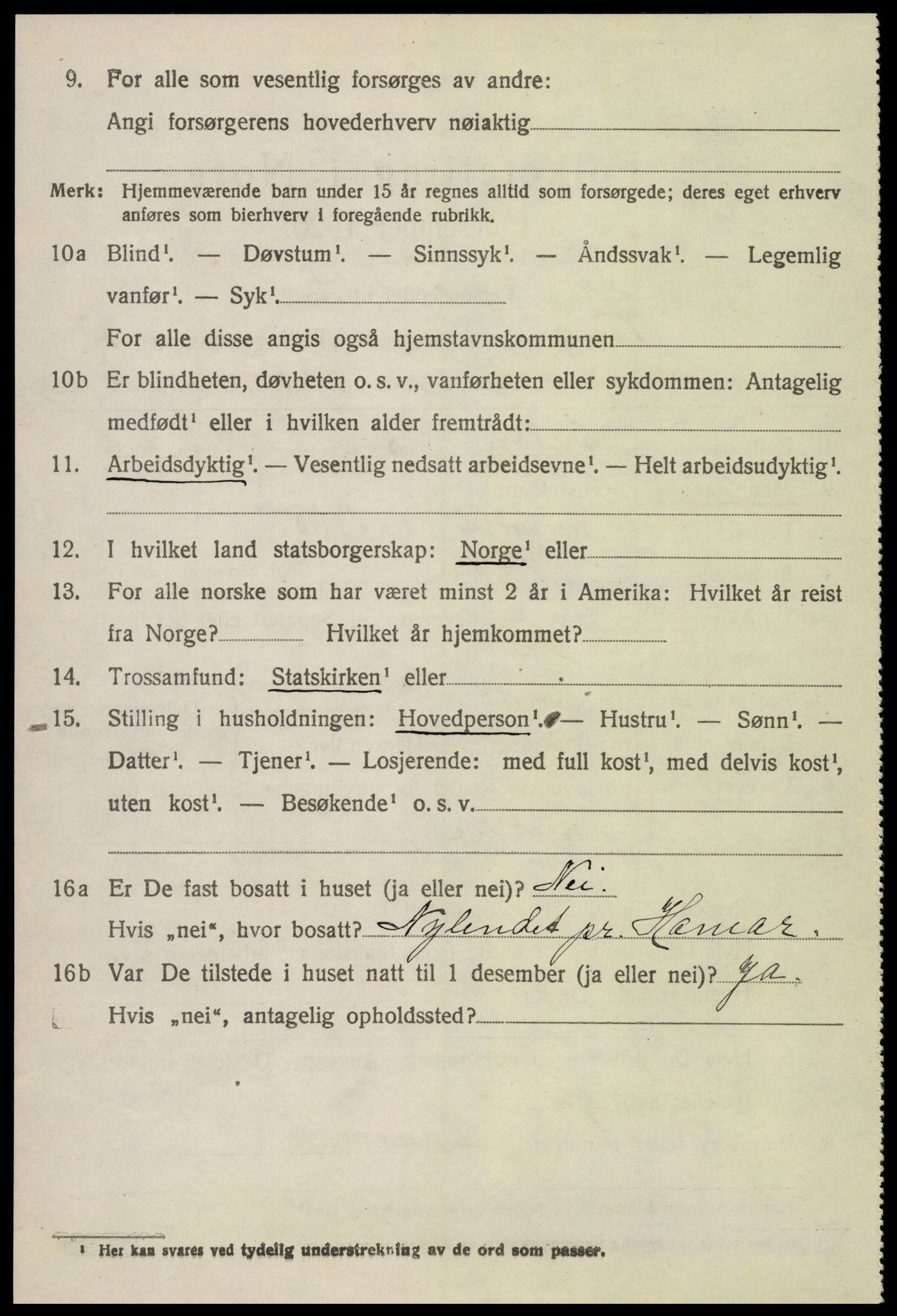 SAH, 1920 census for Vang (Hedmark), 1920, p. 16038