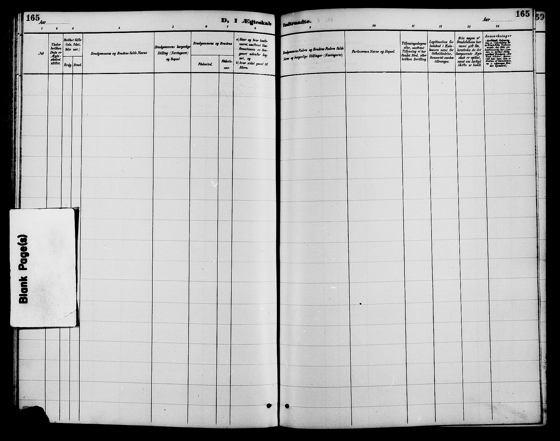 Gjerstad sokneprestkontor, SAK/1111-0014/F/Fb/Fba/L0007: Parish register (copy) no. B 7, 1891-1908, p. 165