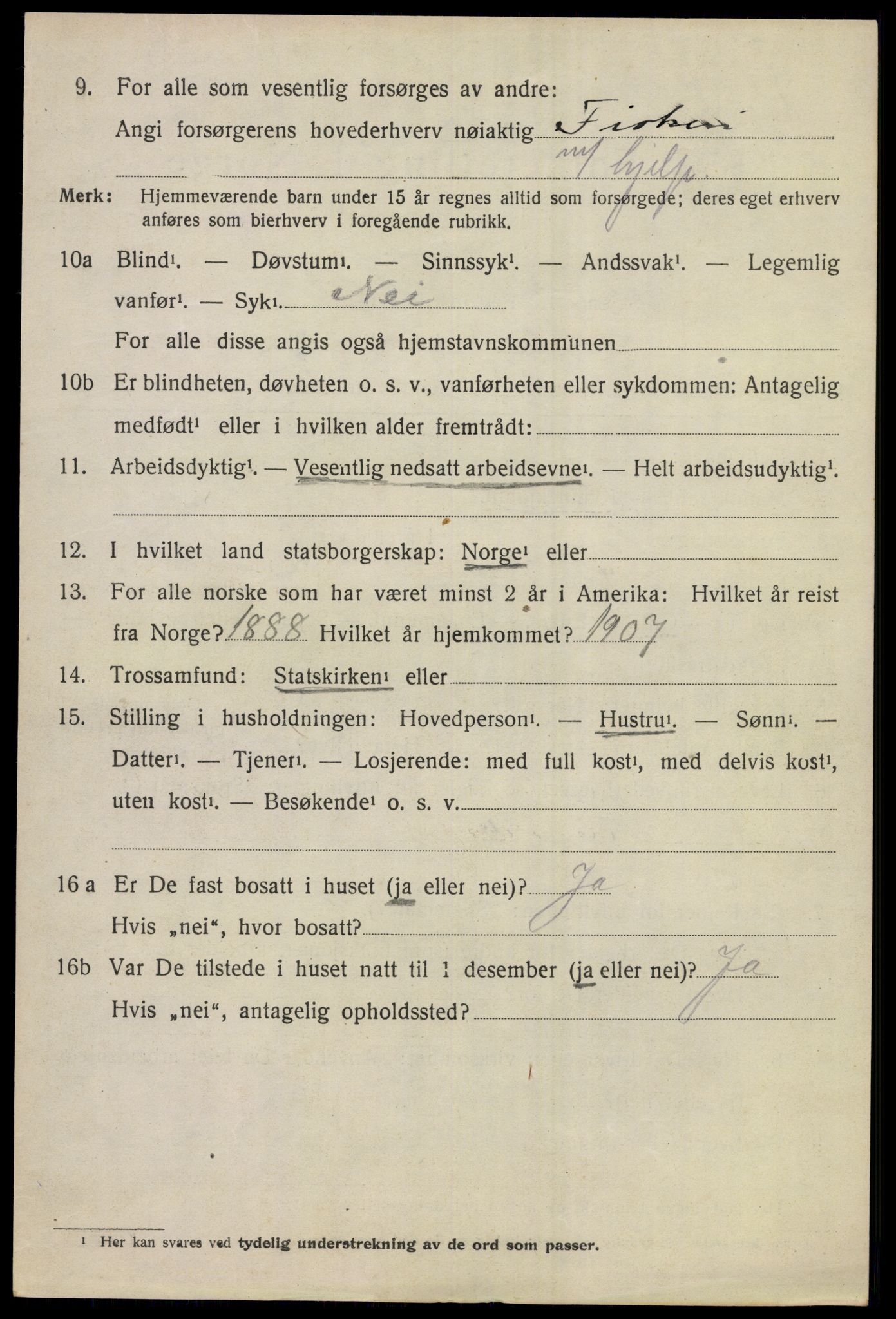 SAKO, 1920 census for Hole, 1920, p. 2738