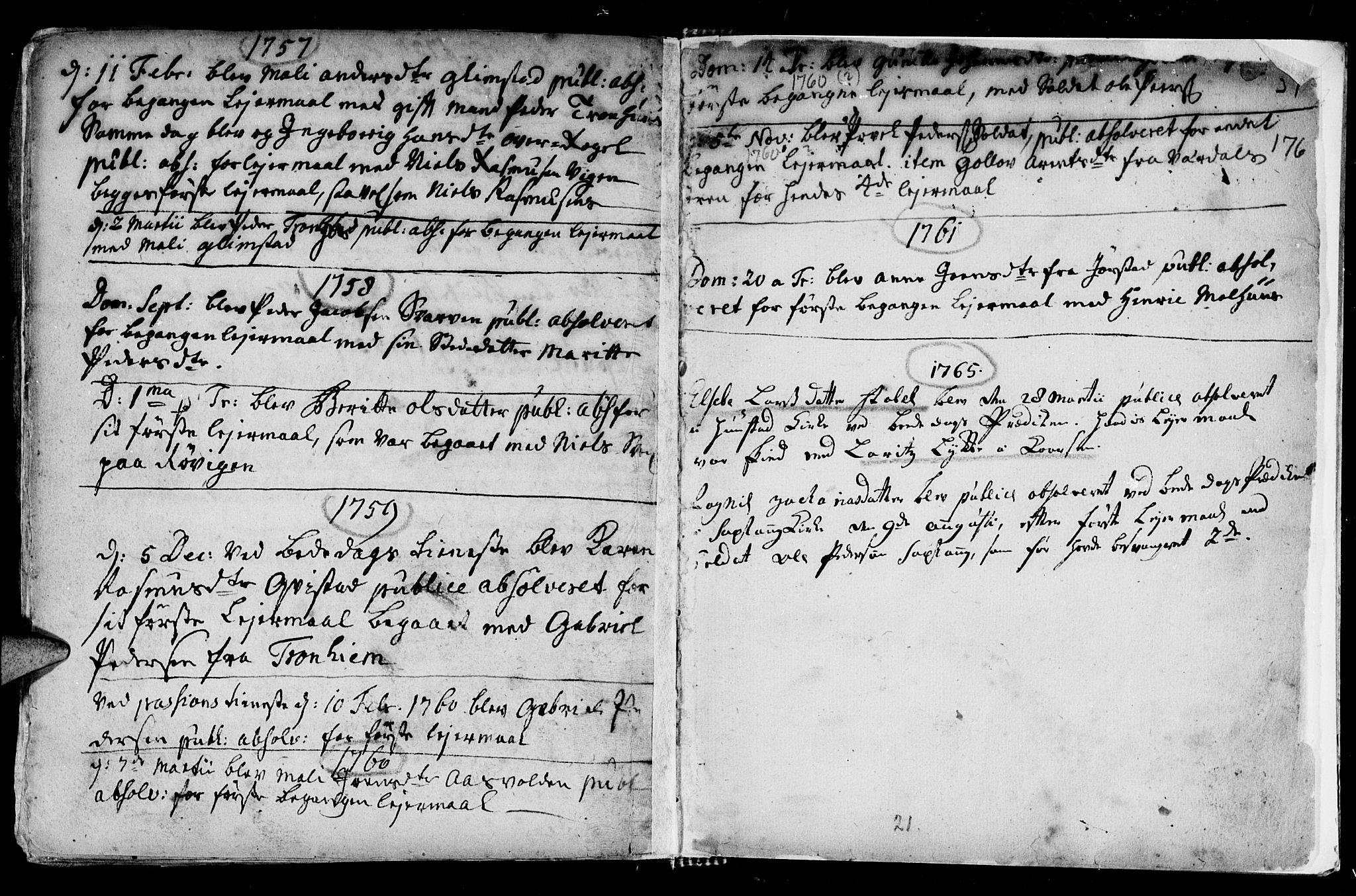 Ministerialprotokoller, klokkerbøker og fødselsregistre - Nord-Trøndelag, SAT/A-1458/730/L0272: Parish register (official) no. 730A01, 1733-1764, p. 176