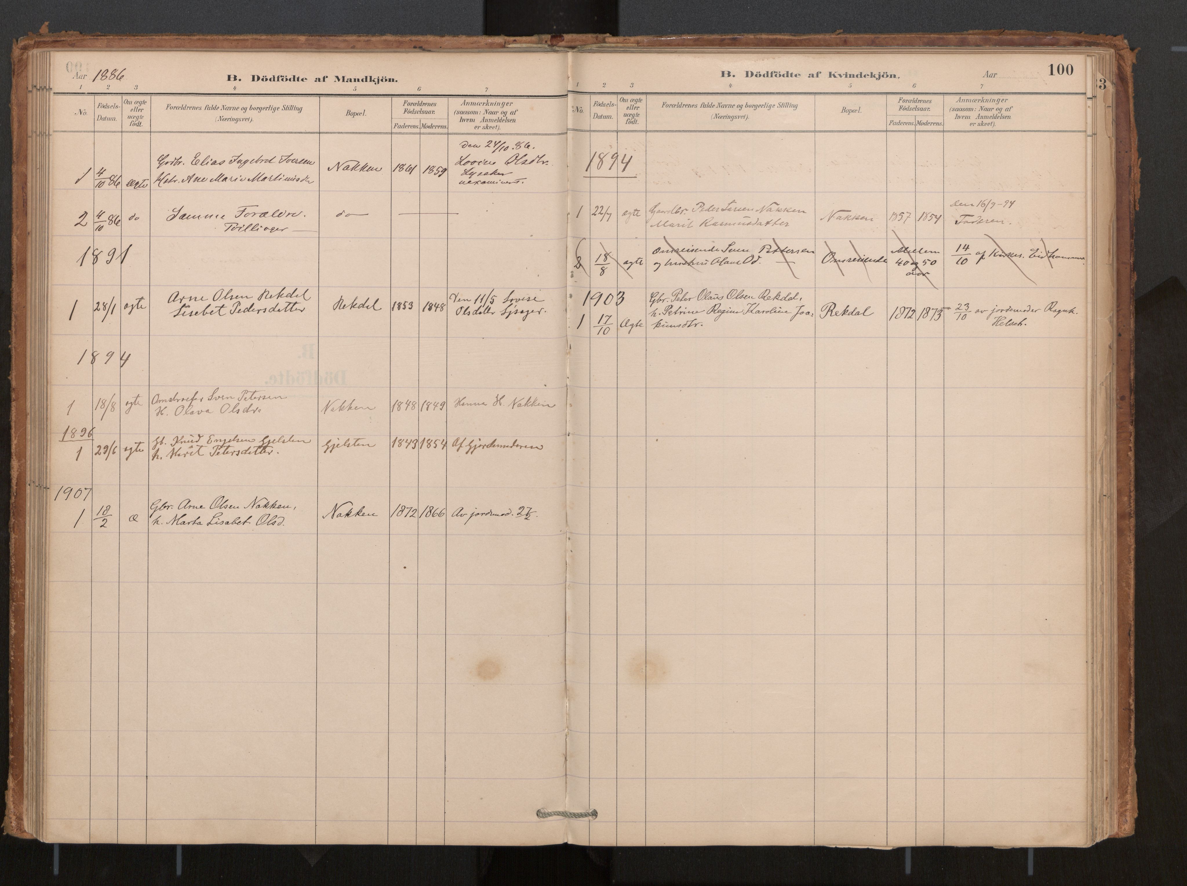 Ministerialprotokoller, klokkerbøker og fødselsregistre - Møre og Romsdal, AV/SAT-A-1454/540/L0540a: Parish register (official) no. 540A02, 1884-1908, p. 100