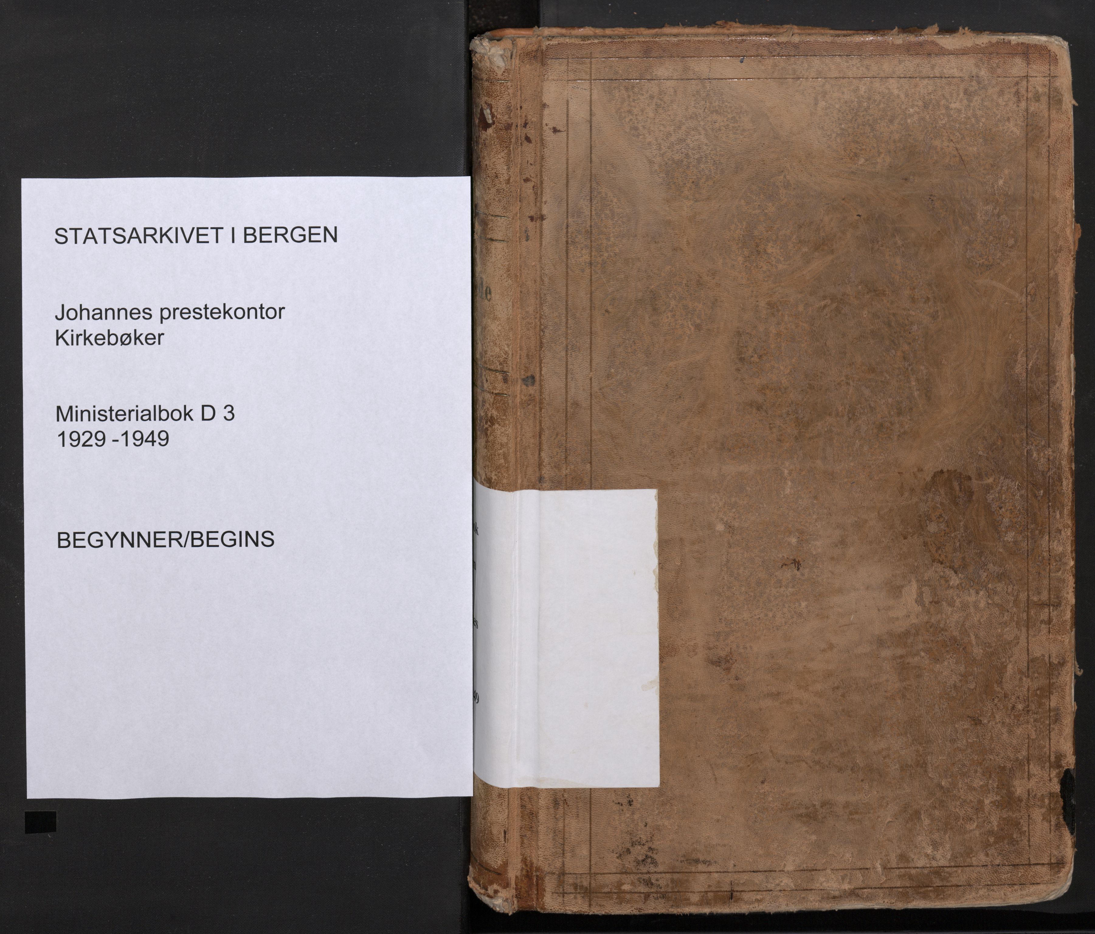 Johanneskirken sokneprestembete, SAB/A-76001/H/Haa/L0014: Parish register (official) no. D 3, 1929-1949