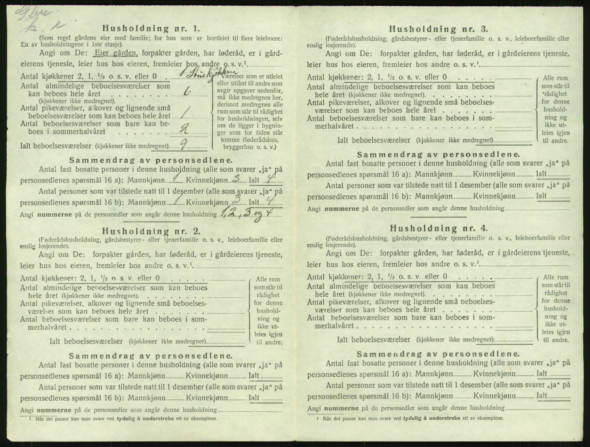 SAT, 1920 census for Stangvik, 1920, p. 239