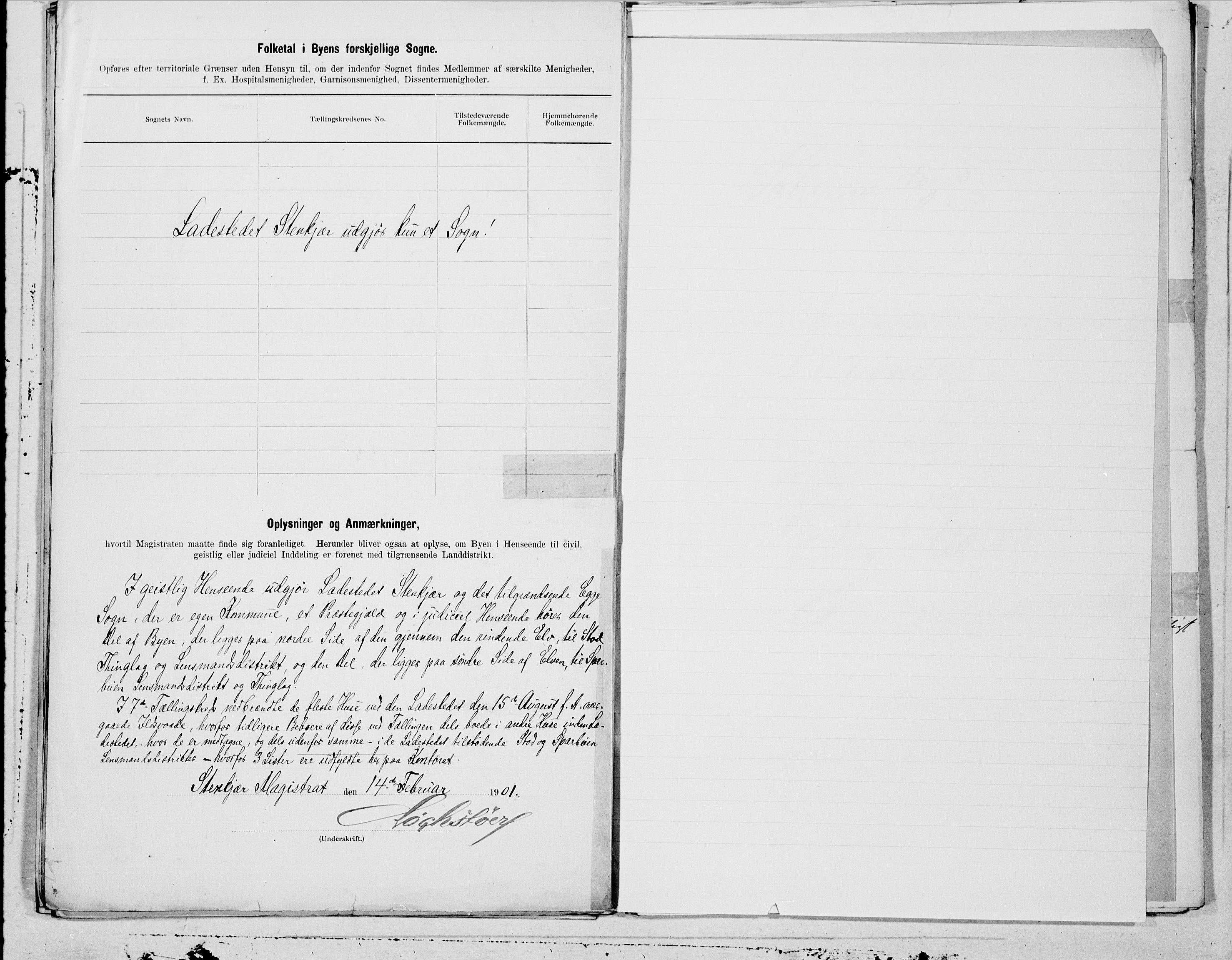 SAT, 1900 census for Steinkjer, 1900, p. 19