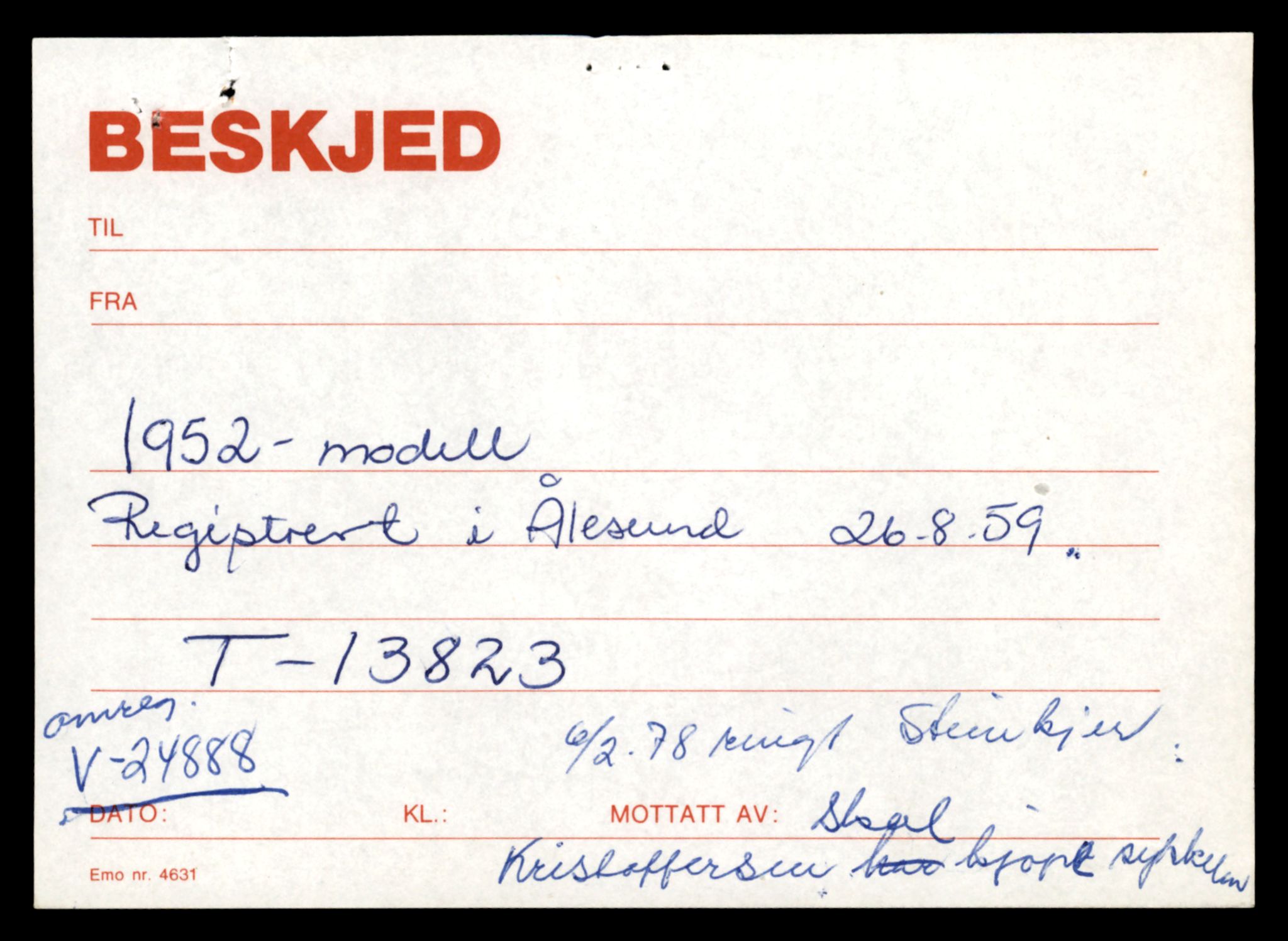 Møre og Romsdal vegkontor - Ålesund trafikkstasjon, AV/SAT-A-4099/F/Fe/L0041: Registreringskort for kjøretøy T 13710 - T 13905, 1927-1998, p. 2037