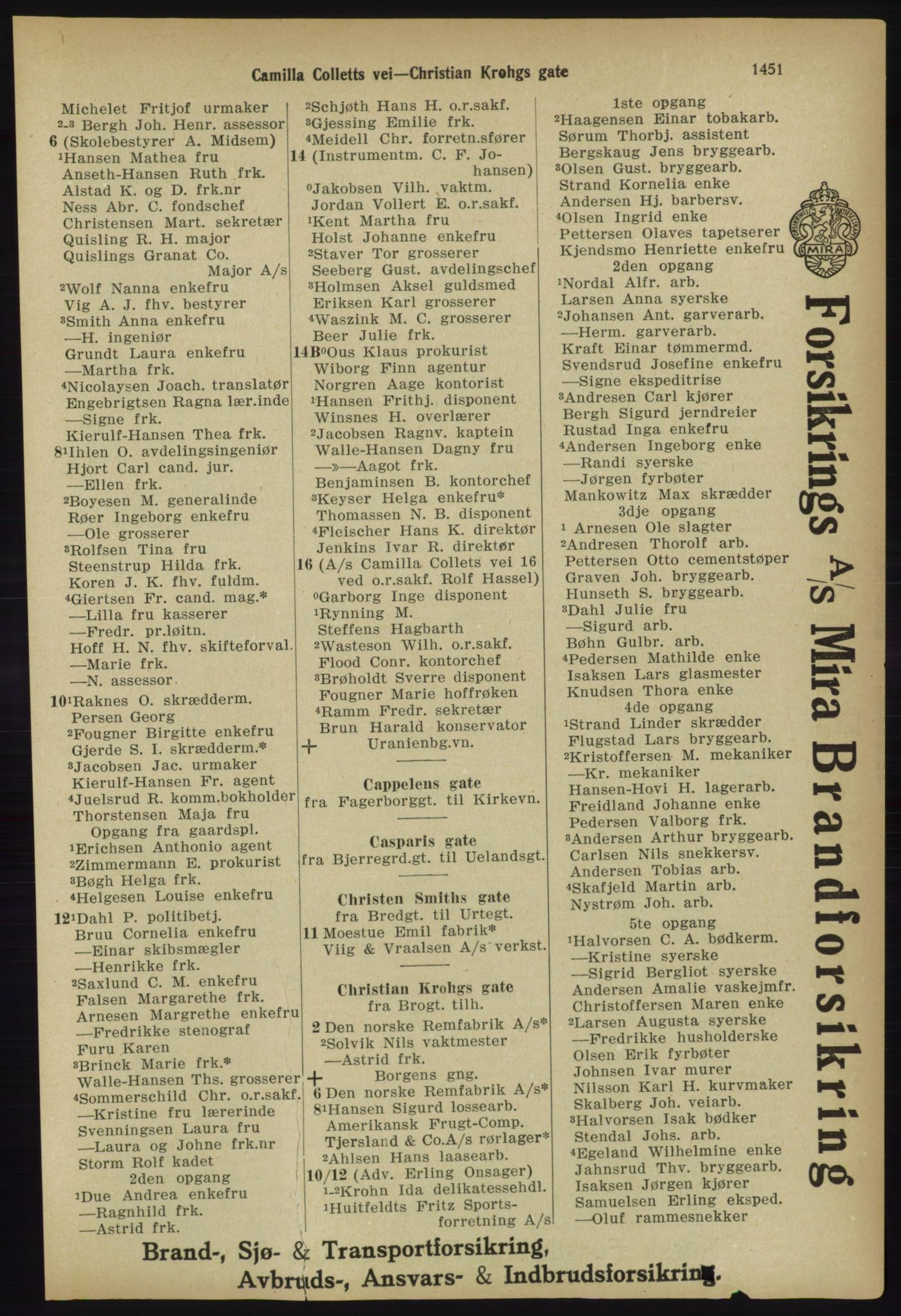 Kristiania/Oslo adressebok, PUBL/-, 1918, p. 1604