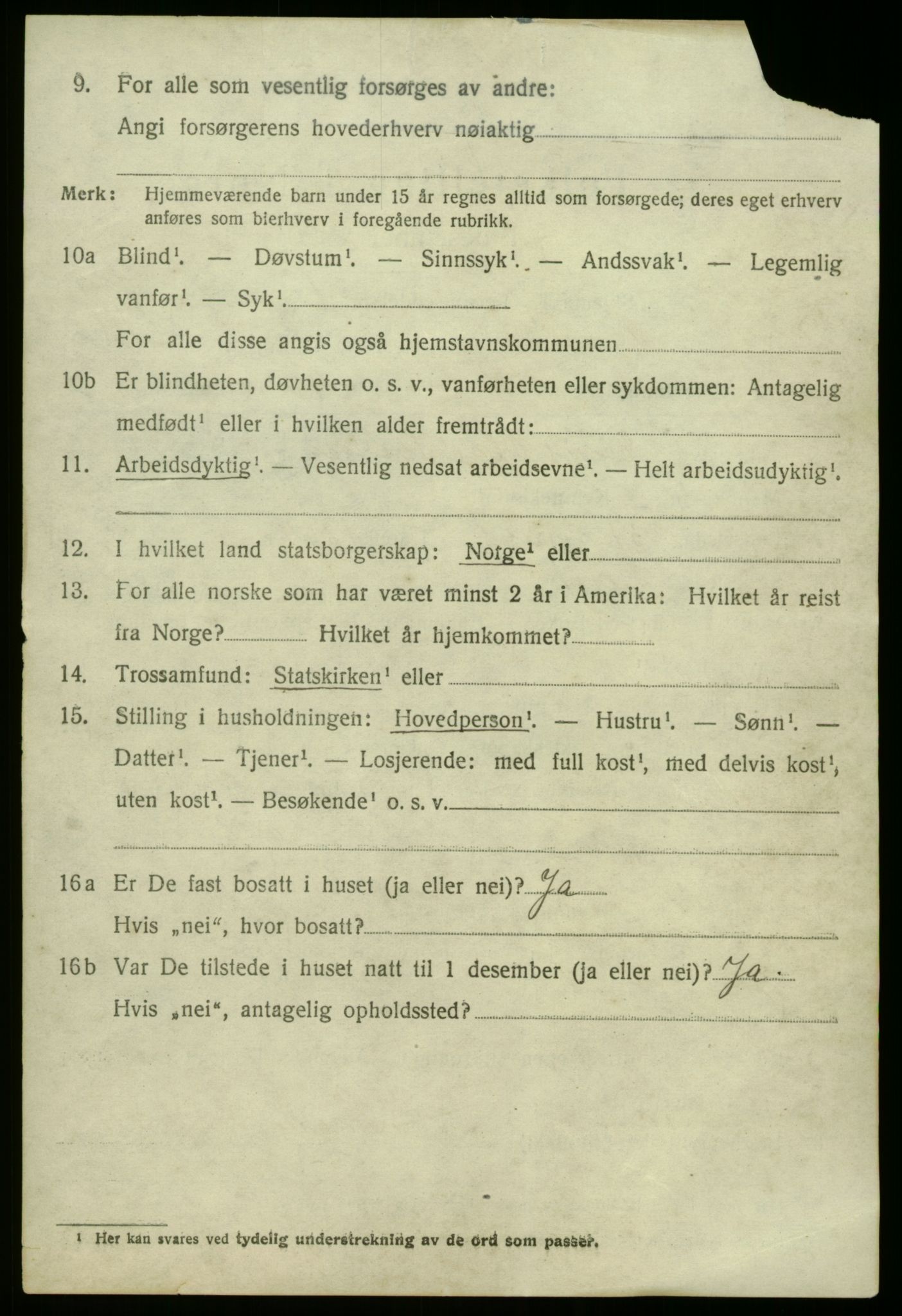 SAB, 1920 census for Fana, 1920, p. 23810