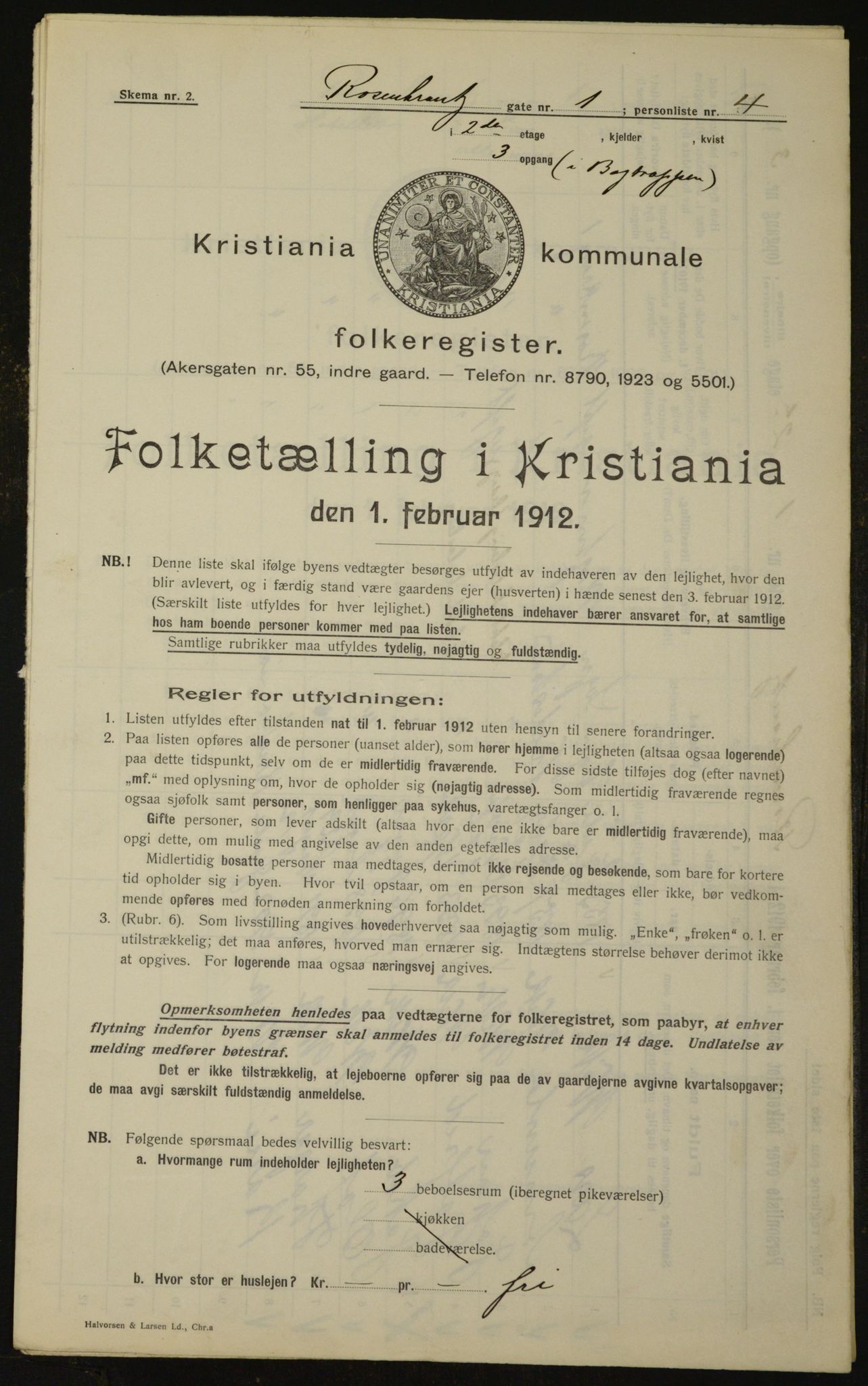 OBA, Municipal Census 1912 for Kristiania, 1912, p. 83992