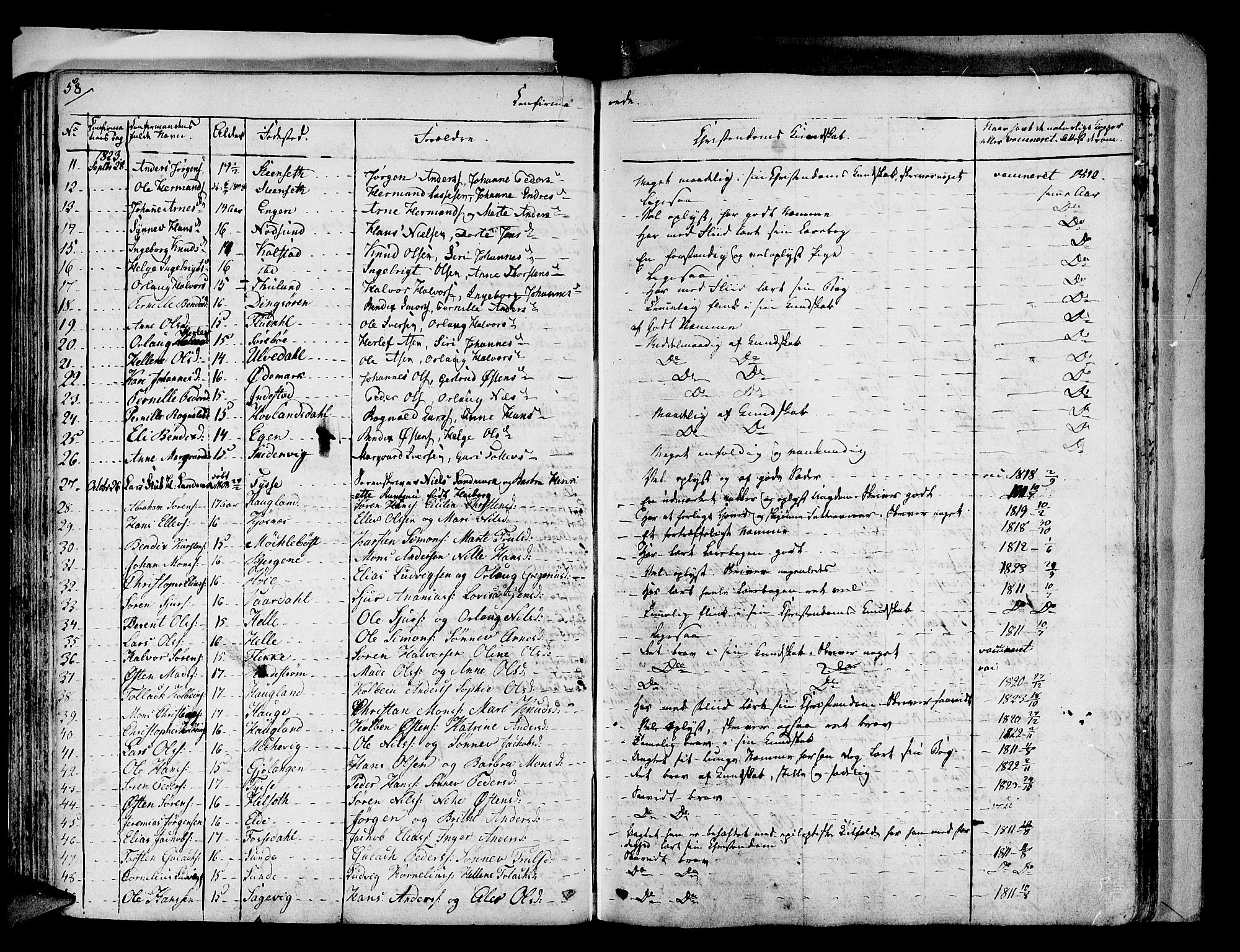 Fjaler sokneprestembete, AV/SAB-A-79801/H/Haa/Haaa/L0005: Parish register (official) no. A 5, 1821-1835, p. 59