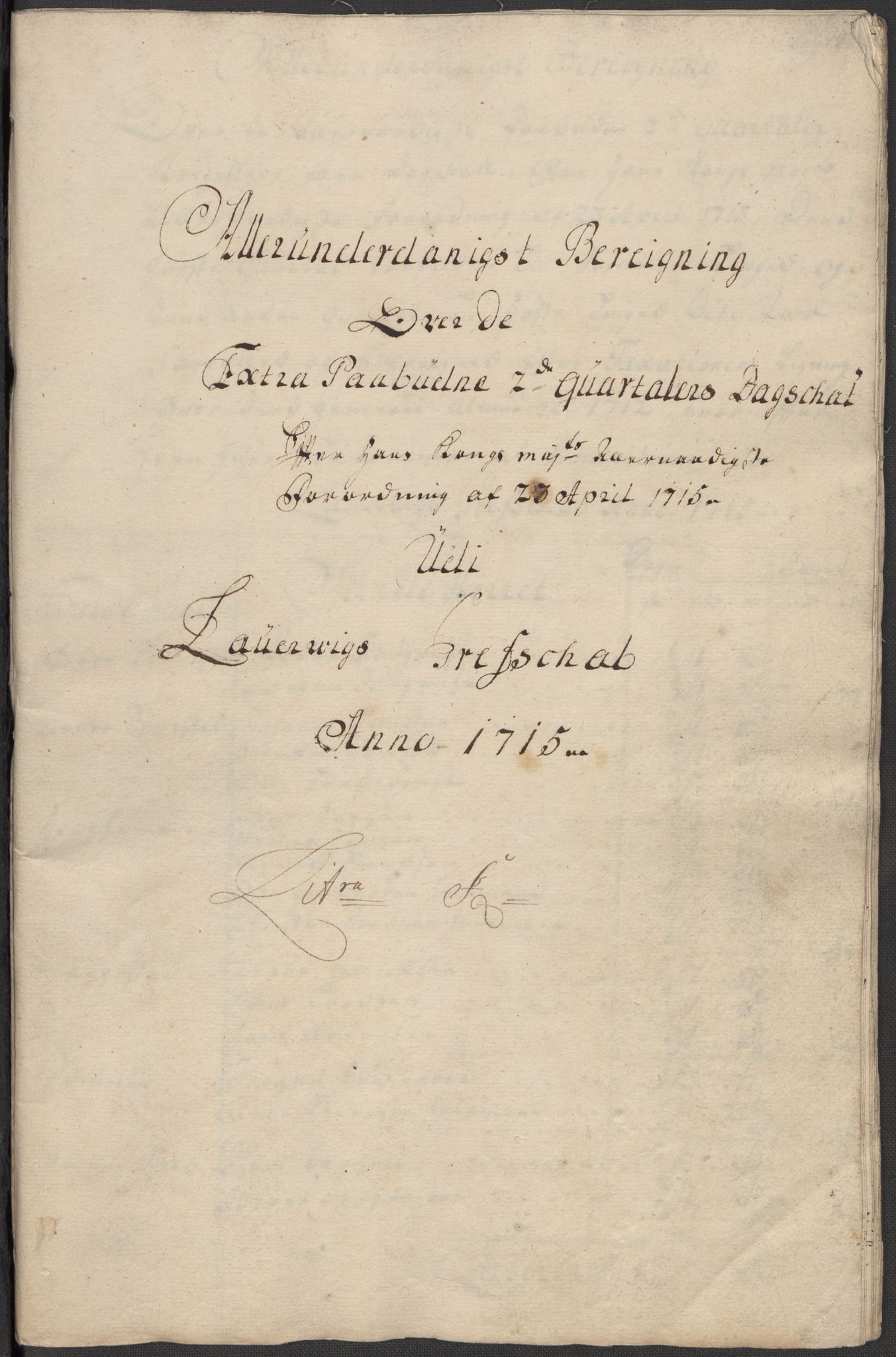 Rentekammeret inntil 1814, Reviderte regnskaper, Fogderegnskap, AV/RA-EA-4092/R33/L1986: Fogderegnskap Larvik grevskap, 1714-1715, p. 453