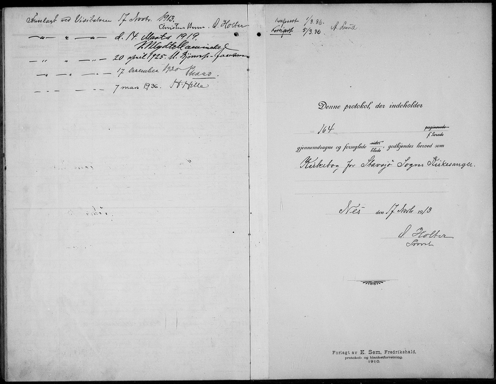 Nes prestekontor, Hedmark, SAH/PREST-020/L/La/L0009: Parish register (copy) no. 9, 1913-1936