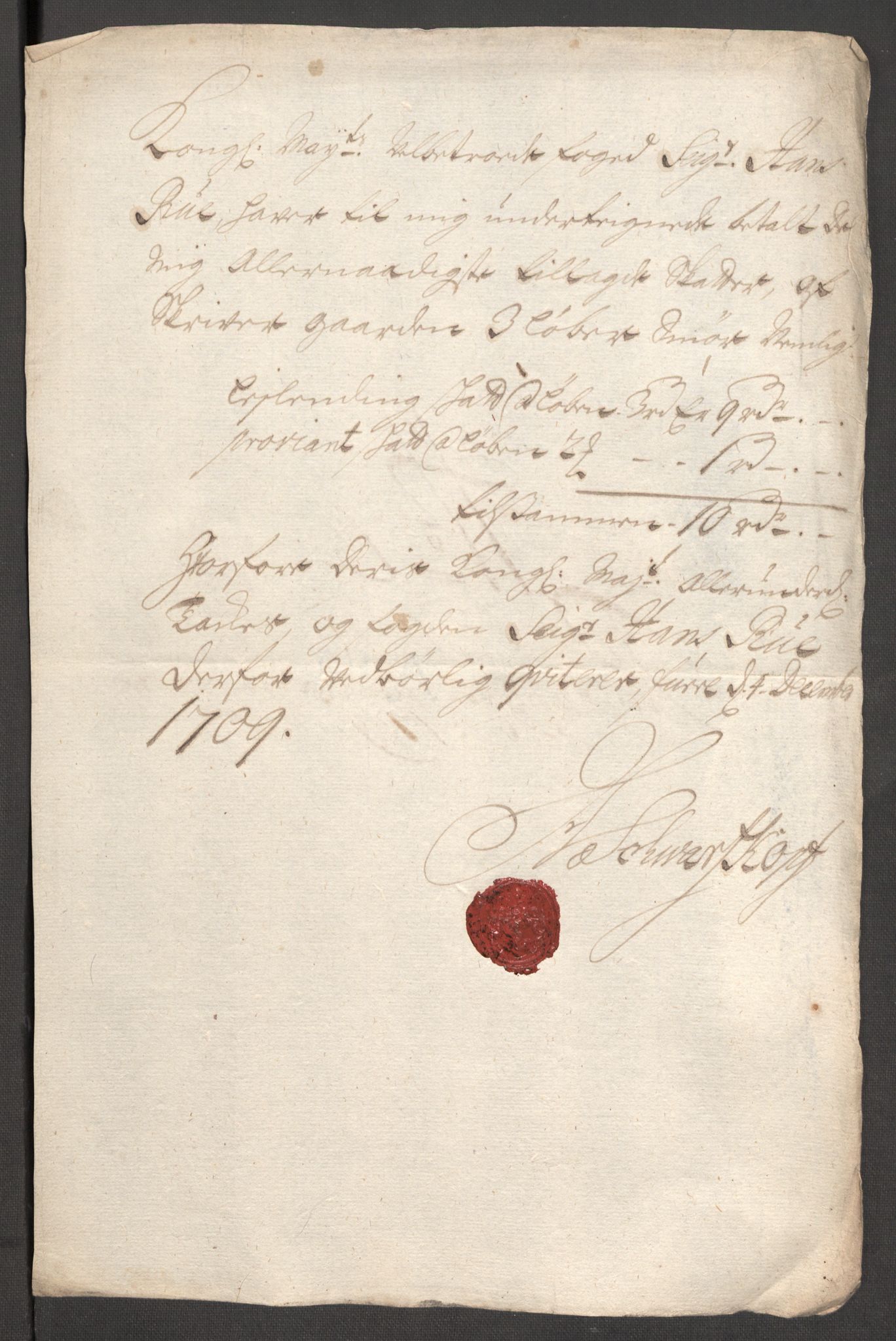 Rentekammeret inntil 1814, Reviderte regnskaper, Fogderegnskap, AV/RA-EA-4092/R53/L3432: Fogderegnskap Sunn- og Nordfjord, 1709, p. 163