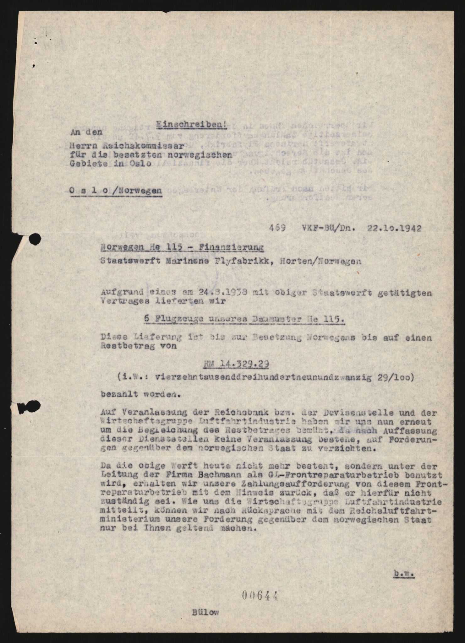 Forsvarets Overkommando. 2 kontor. Arkiv 11.4. Spredte tyske arkivsaker, AV/RA-RAFA-7031/D/Dar/Darb/L0003: Reichskommissariat - Hauptabteilung Vervaltung, 1940-1945, p. 1773