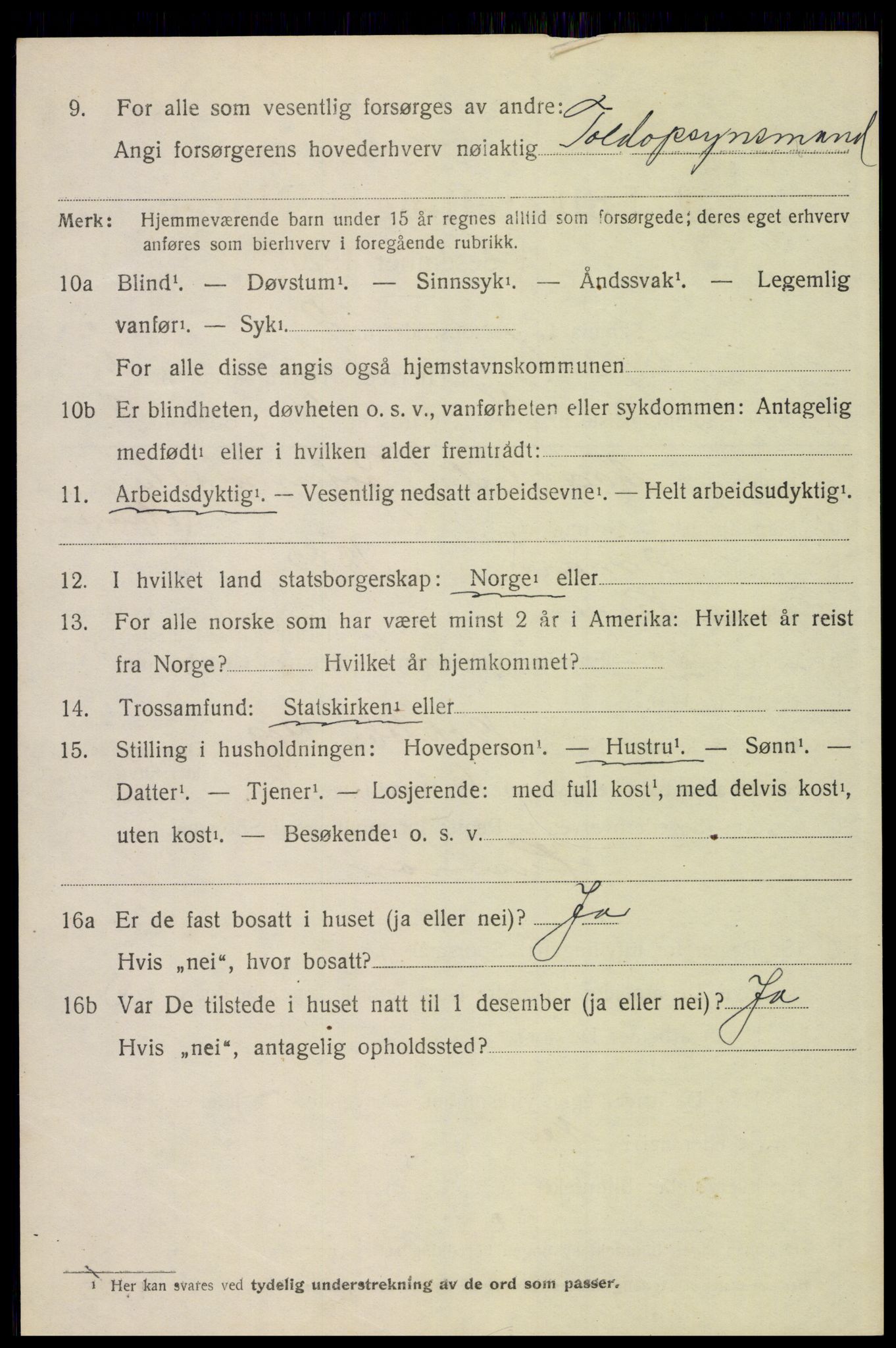 SAH, 1920 census for Trysil, 1920, p. 4120
