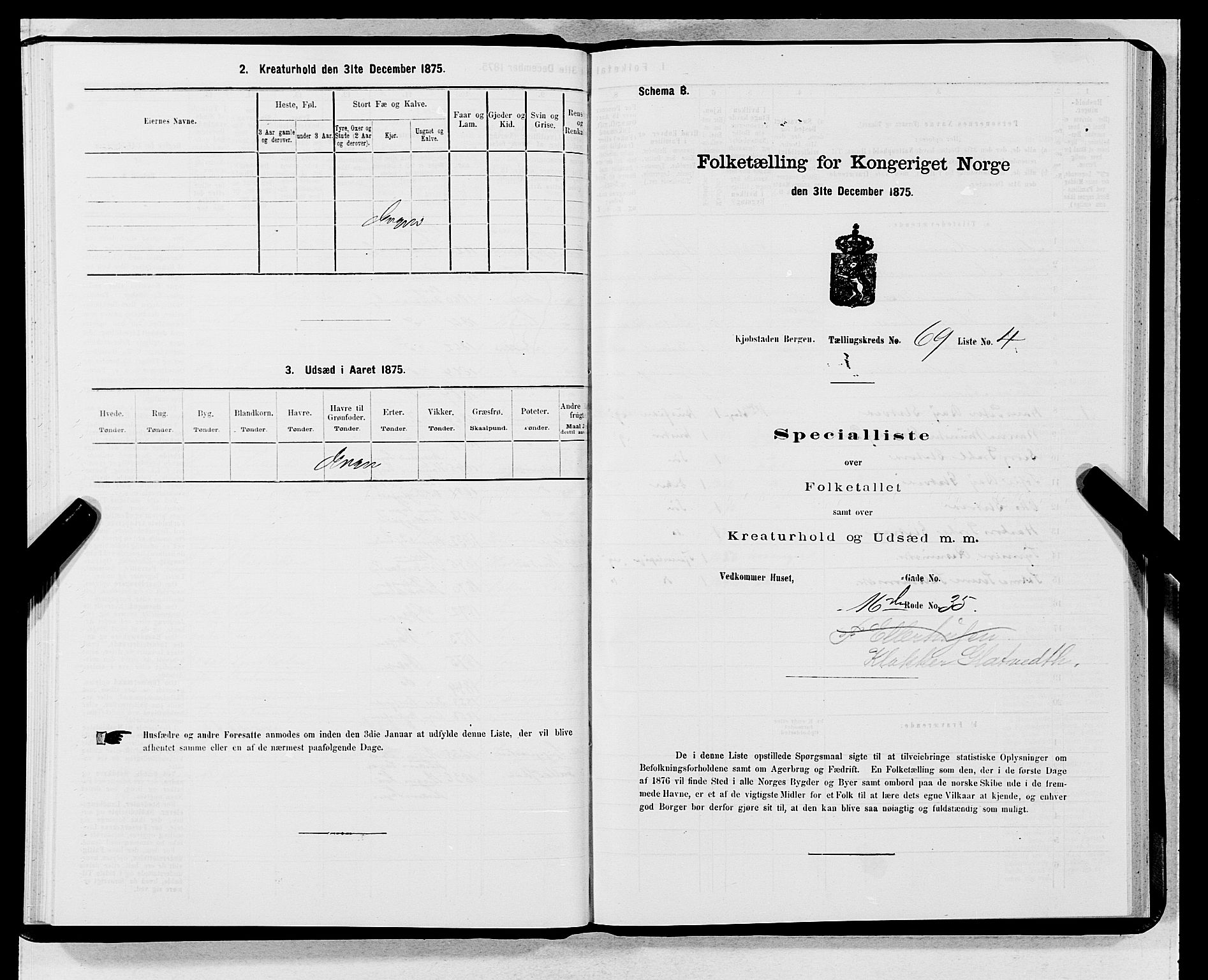 SAB, 1875 census for 1301 Bergen, 1875, p. 3662