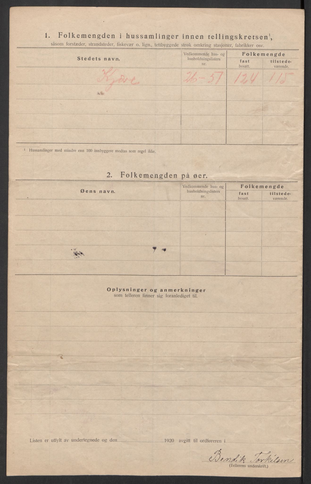 SAK, 1920 census for Oddernes, 1920, p. 21