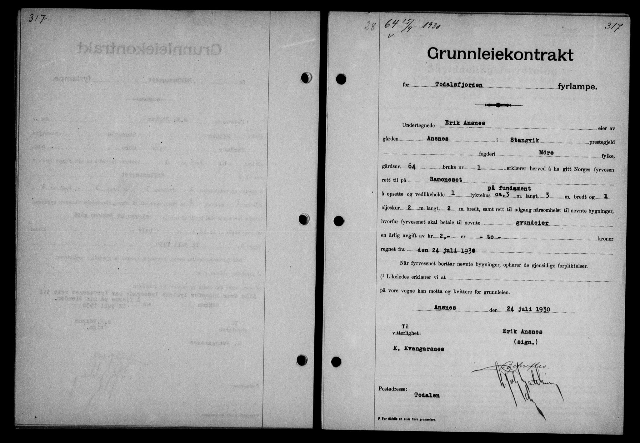 Nordmøre sorenskriveri, AV/SAT-A-4132/1/2/2Ca/L0070: Mortgage book no. 60, 1930-1930, Deed date: 15.09.1930