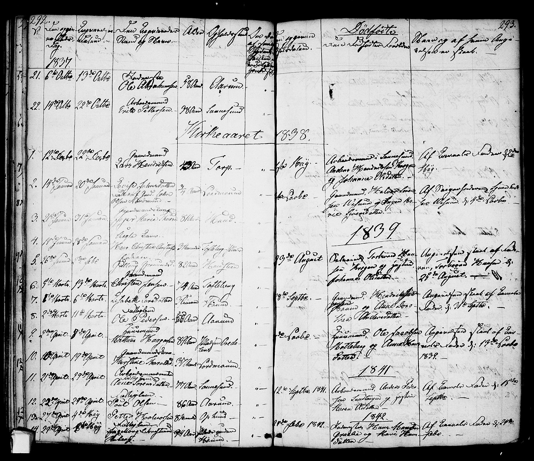 Borge prestekontor Kirkebøker, AV/SAO-A-10903/F/Fa/L0004: Parish register (official) no. I 4, 1836-1848, p. 292-293