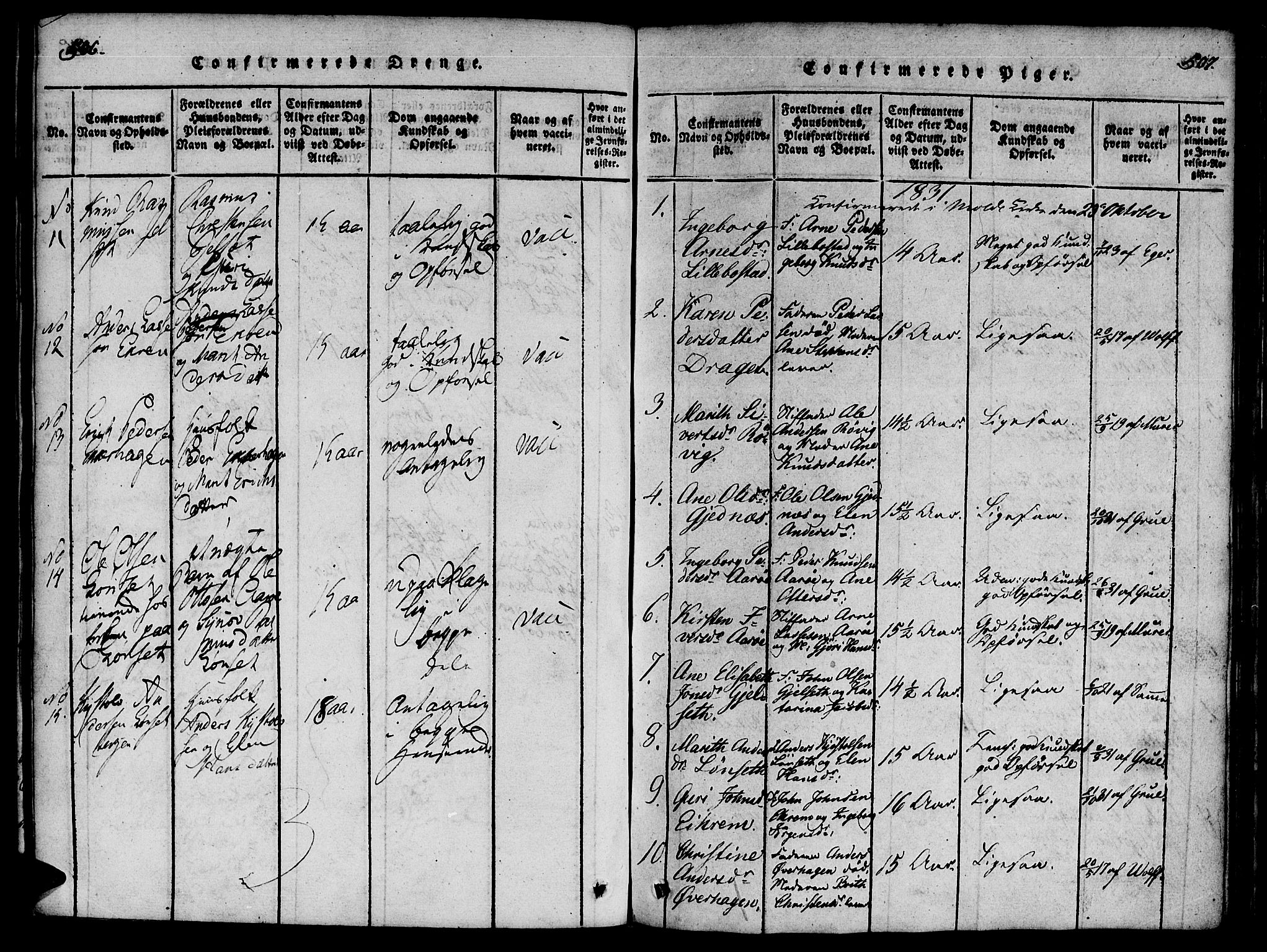 Ministerialprotokoller, klokkerbøker og fødselsregistre - Møre og Romsdal, SAT/A-1454/555/L0652: Parish register (official) no. 555A03, 1817-1843, p. 506-507