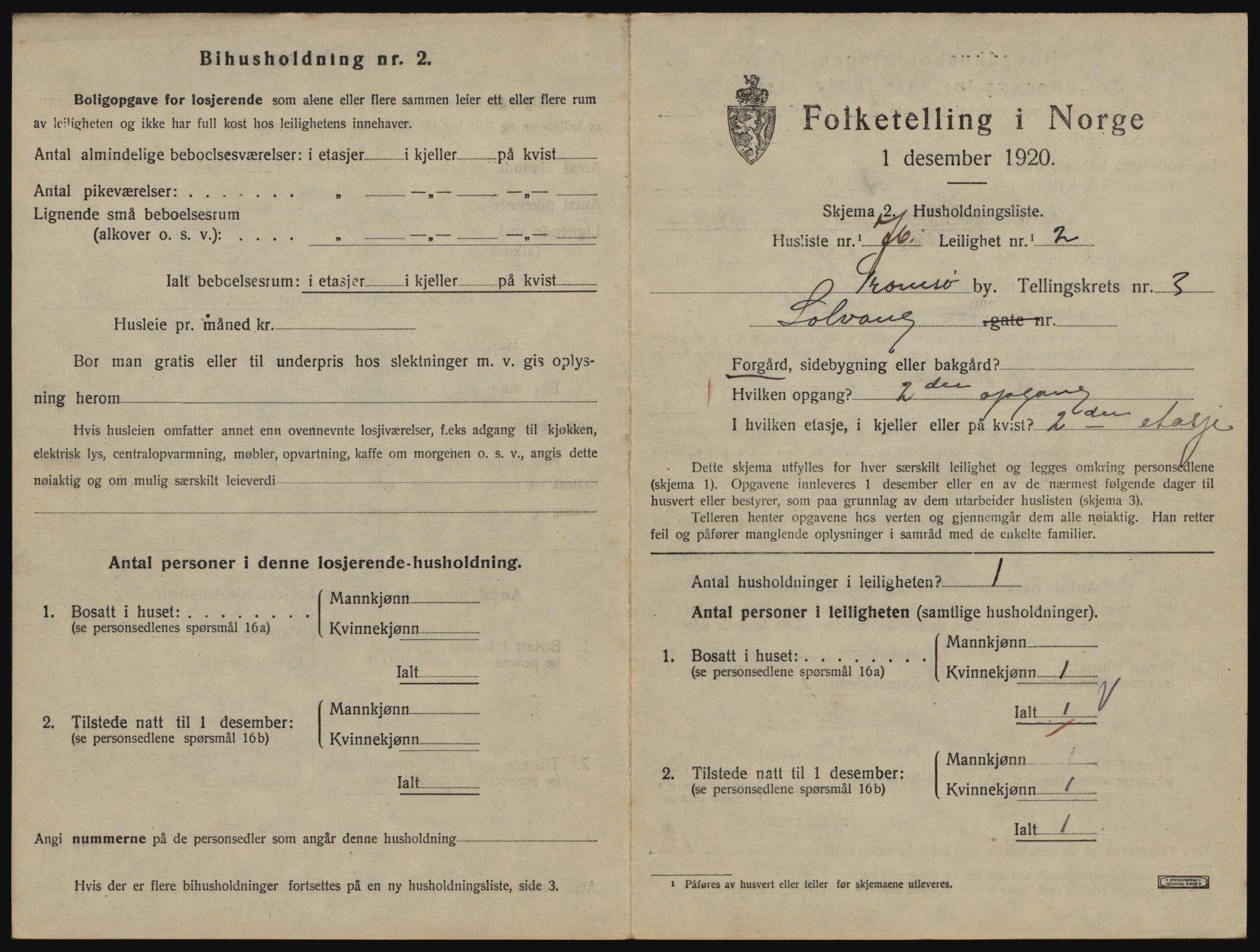 SATØ, 1920 census for Tromsø, 1920, p. 3339