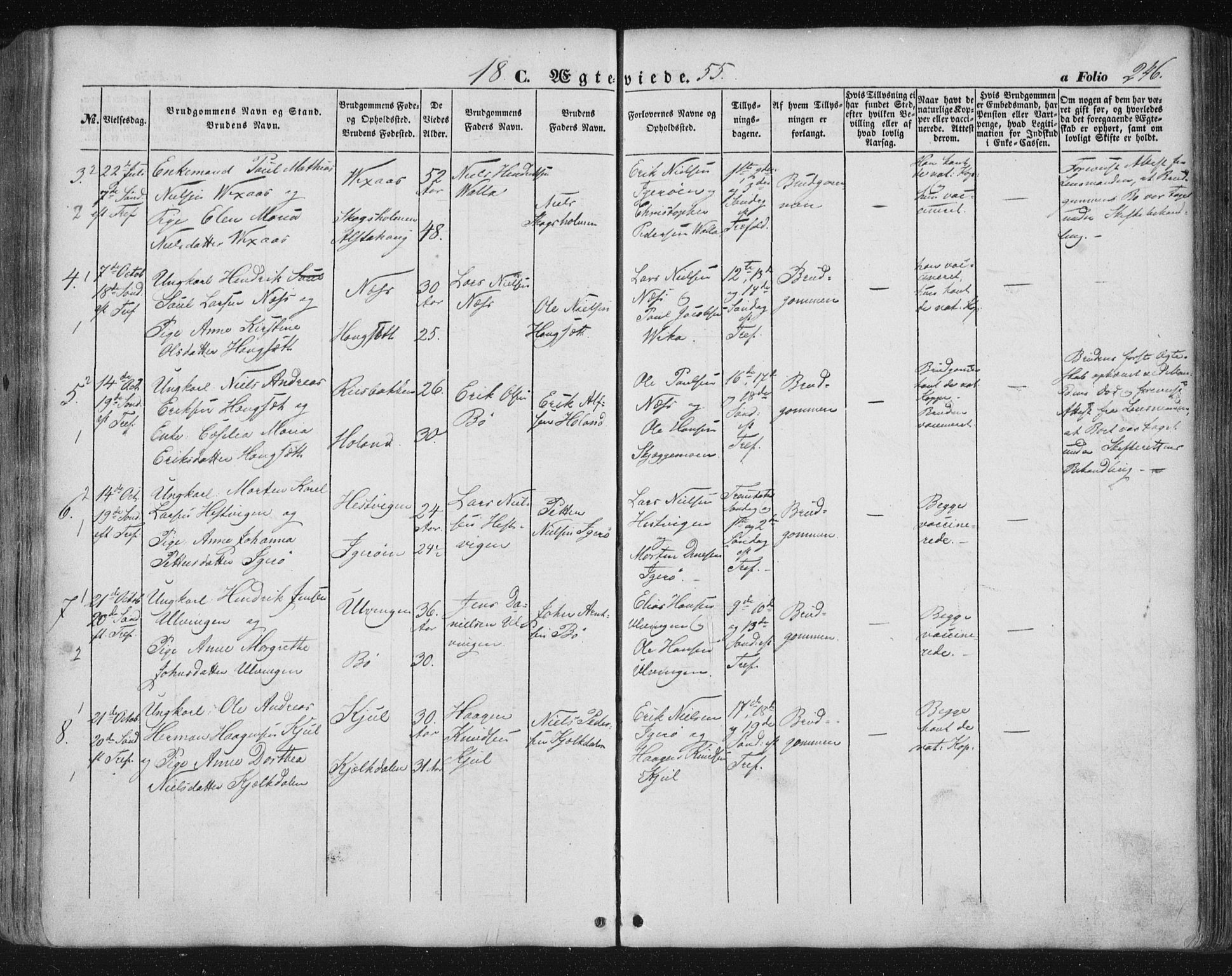 Ministerialprotokoller, klokkerbøker og fødselsregistre - Nordland, SAT/A-1459/816/L0240: Parish register (official) no. 816A06, 1846-1870, p. 246