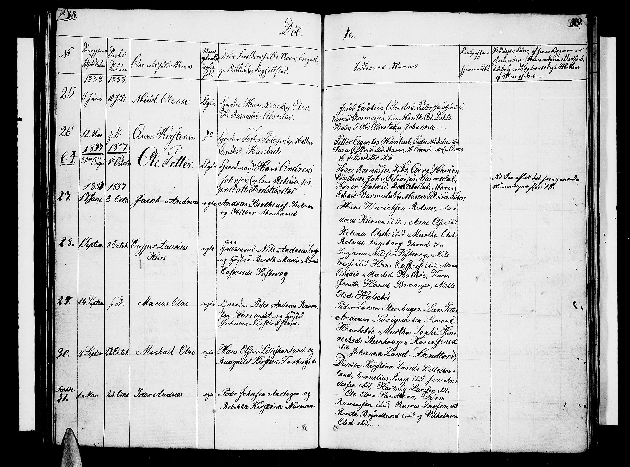 Trondenes sokneprestkontor, SATØ/S-1319/H/Hb/L0005klokker: Parish register (copy) no. 5, 1834-1845, p. 88-89