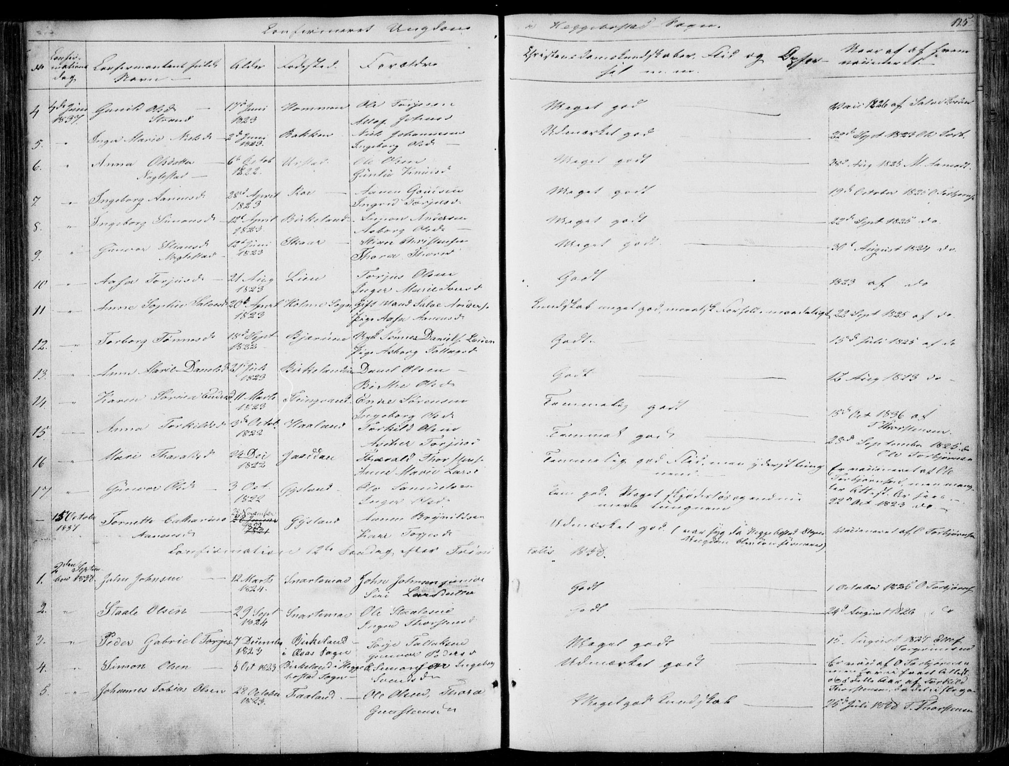 Hægebostad sokneprestkontor, SAK/1111-0024/F/Fa/Faa/L0004: Parish register (official) no. A 4, 1834-1864, p. 125
