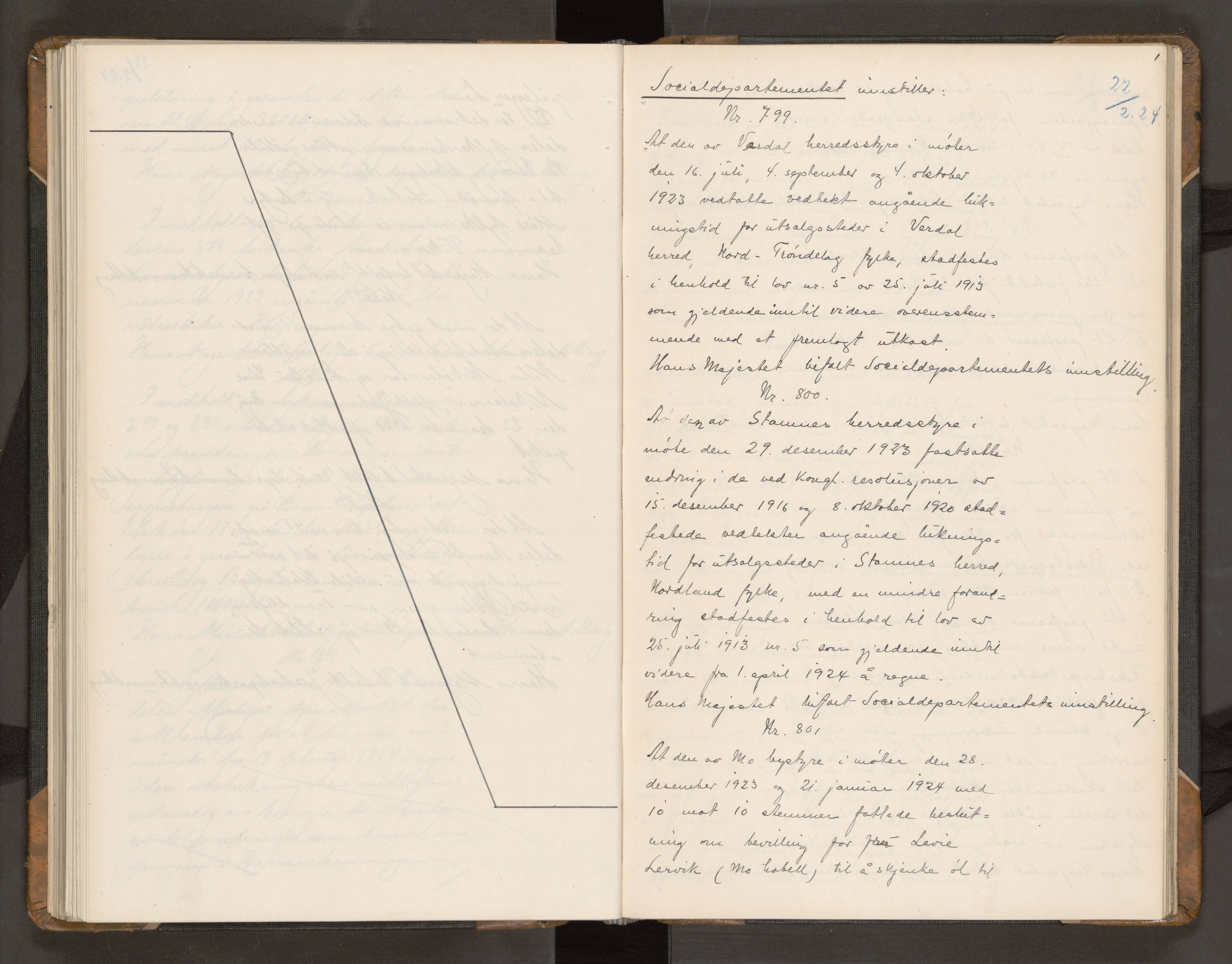 Statsrådssekretariatet, RA/S-1001/A/Ac/L0074: Kgl. res. nr. 79-1244, 1. kvartal, 1924