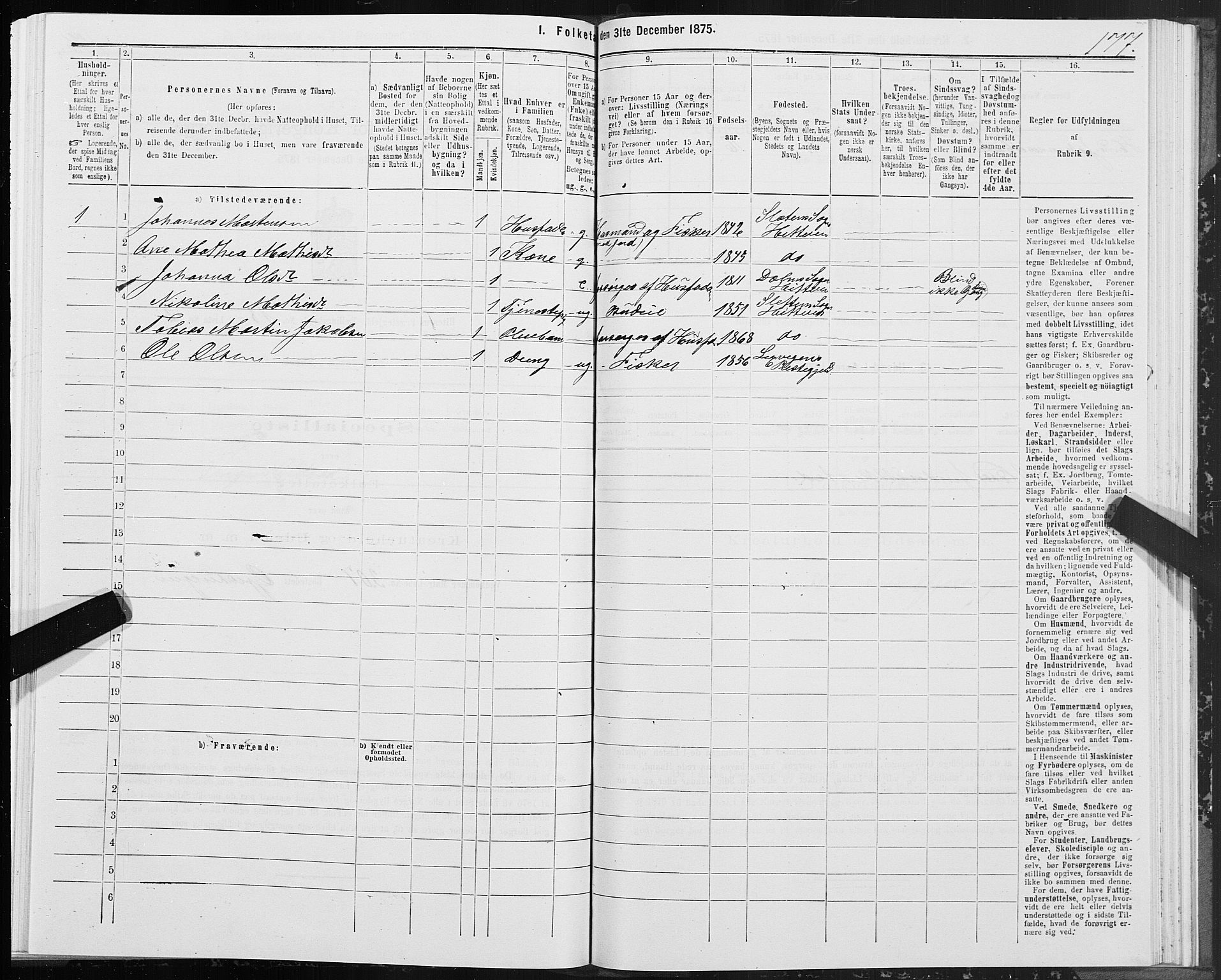 SAT, 1875 census for 1617P Hitra, 1875, p. 9177