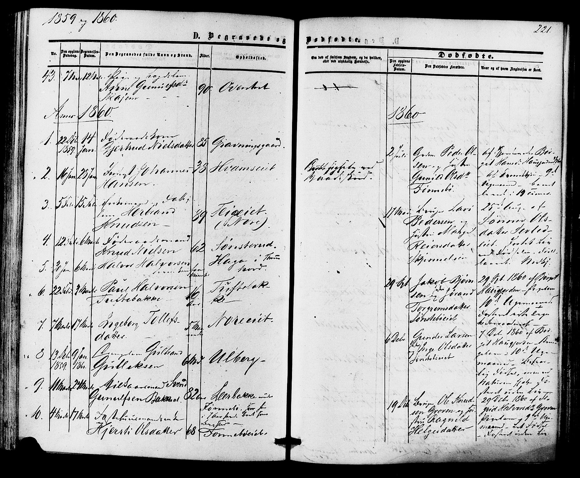 Nore kirkebøker, SAKO/A-238/F/Fa/L0003: Parish register (official) no. I 3, 1858-1866, p. 221