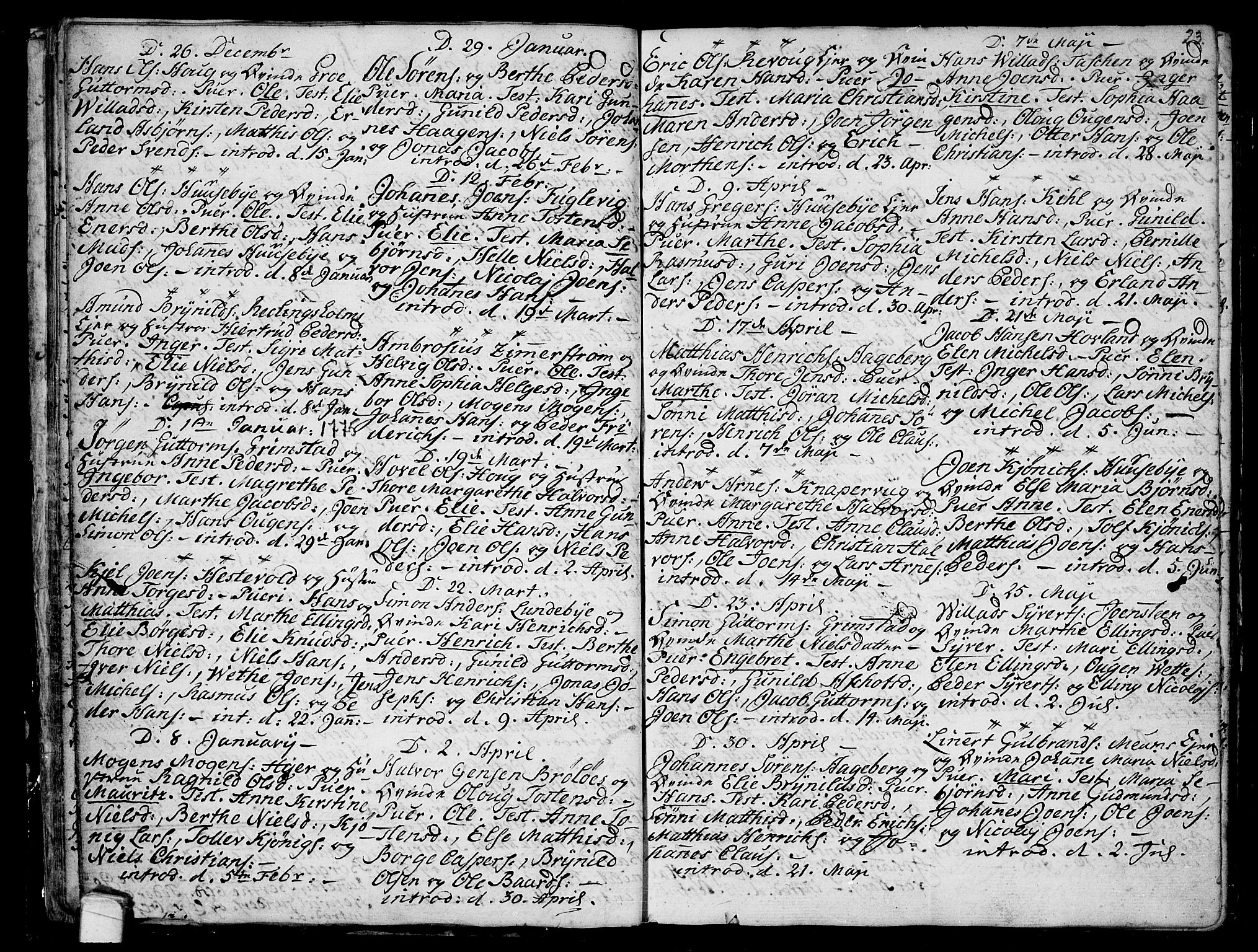 Råde prestekontor kirkebøker, AV/SAO-A-2009/F/Fa/L0002: Parish register (official) no. 2, 1762-1806, p. 23