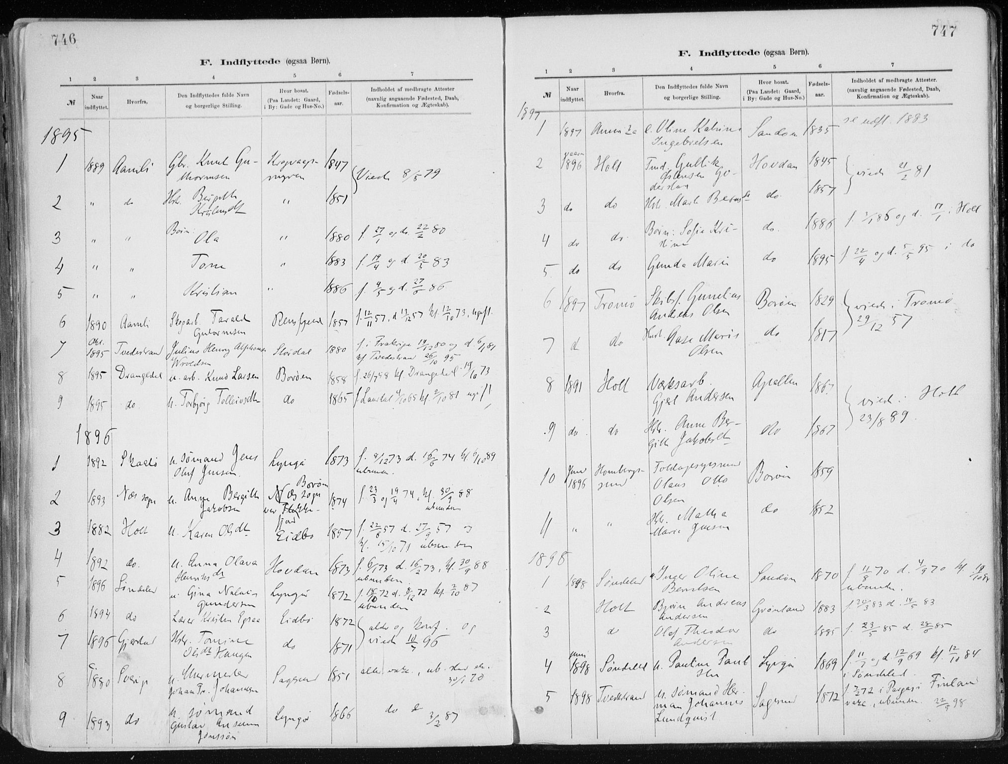 Dypvåg sokneprestkontor, SAK/1111-0007/F/Fa/Faa/L0008: Parish register (official) no. A 8, 1885-1906, p. 746-747