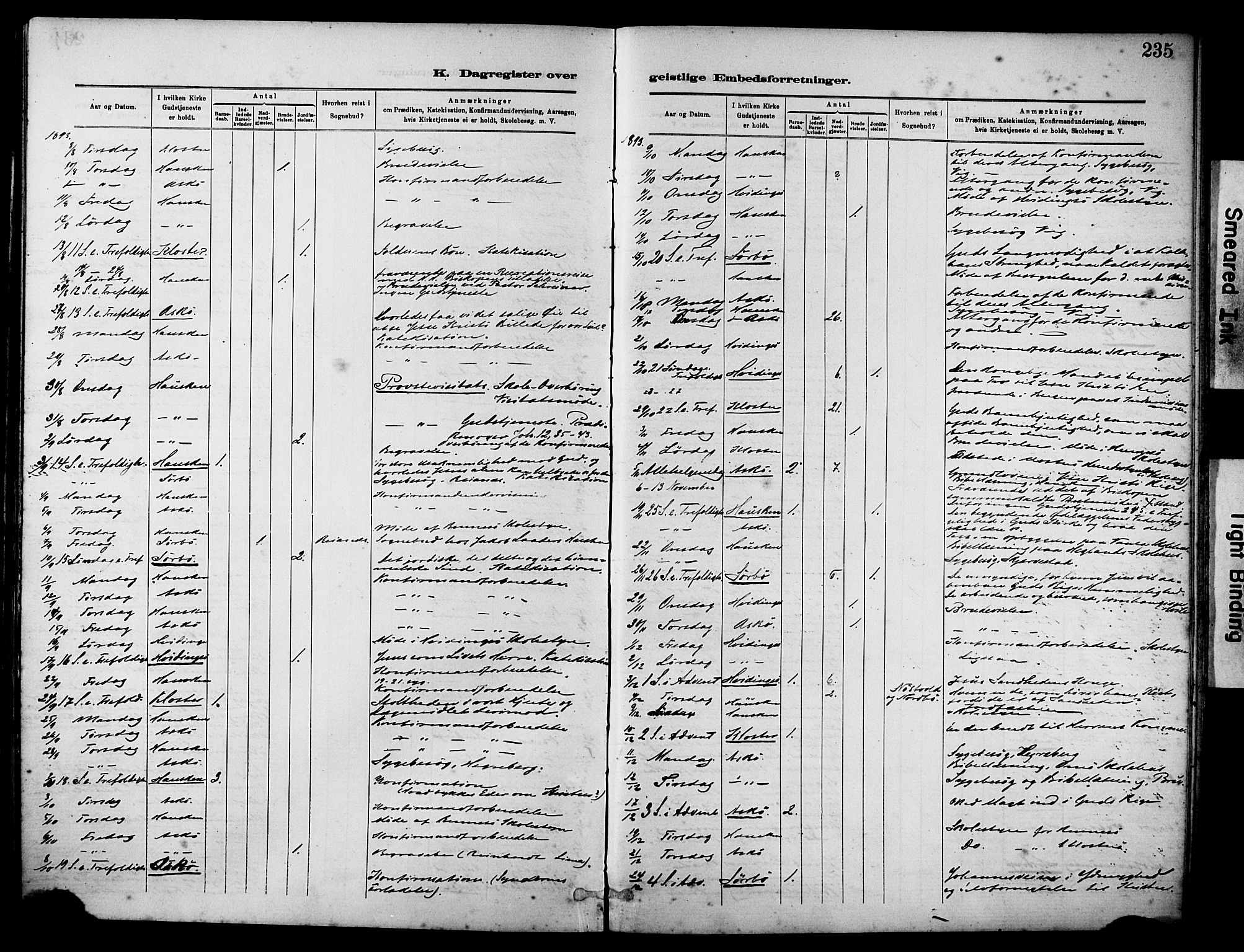 Rennesøy sokneprestkontor, AV/SAST-A -101827/H/Ha/Haa/L0012: Parish register (official) no. A 13, 1885-1917, p. 236