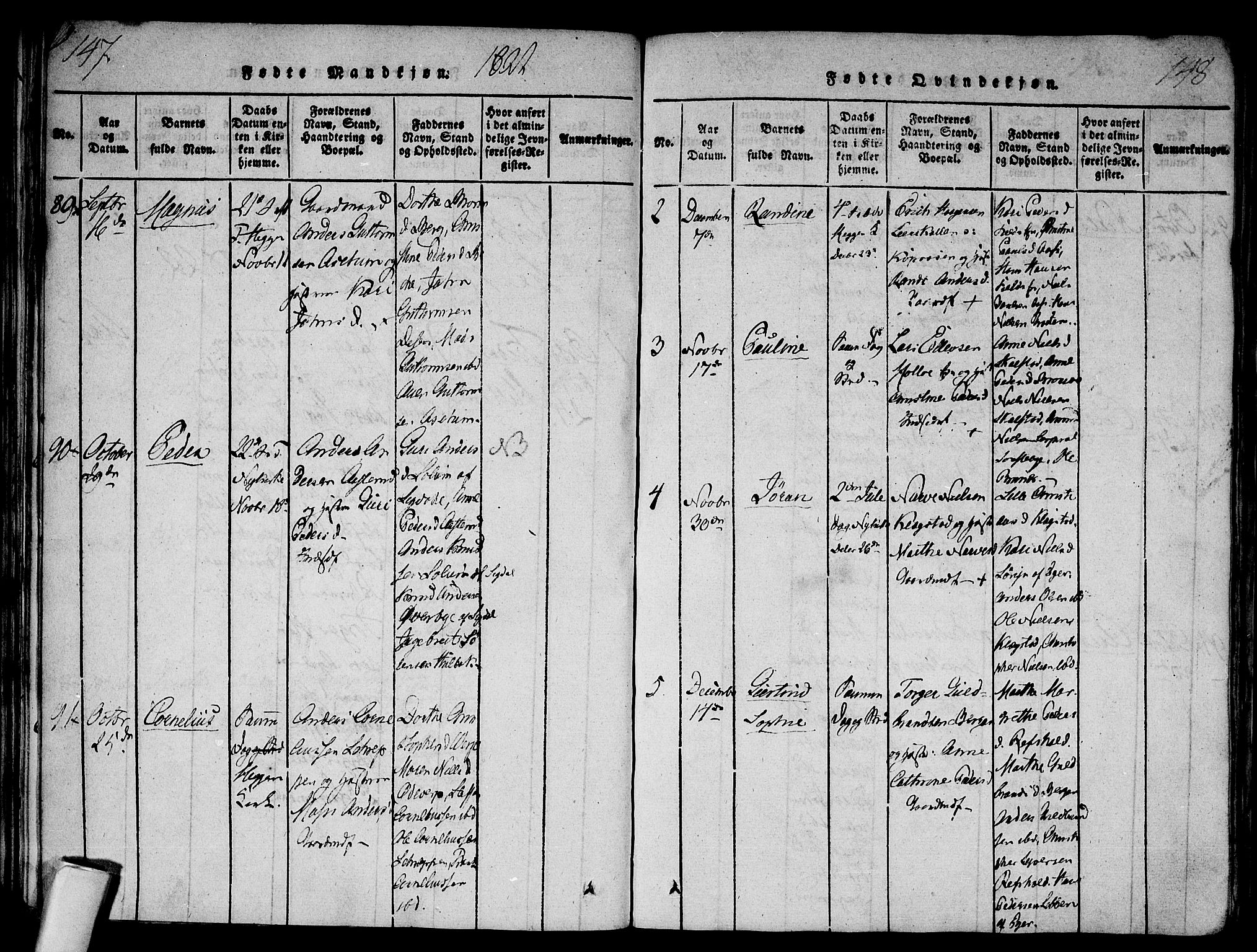 Modum kirkebøker, AV/SAKO-A-234/F/Fa/L0004: Parish register (official) no. 4, 1818-1824, p. 147-148