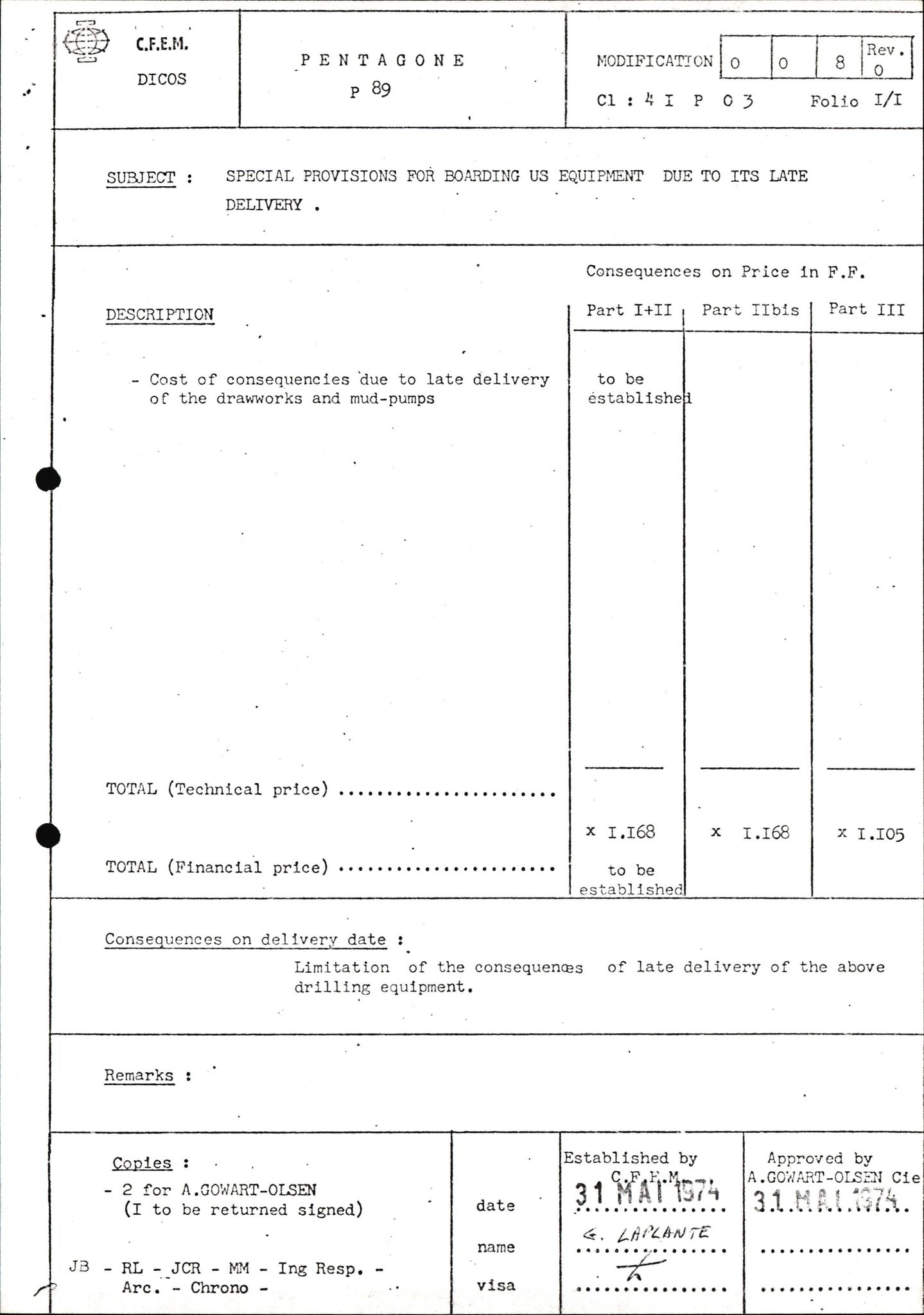 Pa 1503 - Stavanger Drilling AS, AV/SAST-A-101906/2/E/Eb/Eba/L0002: Sak og korrespondanse, 1974-1980