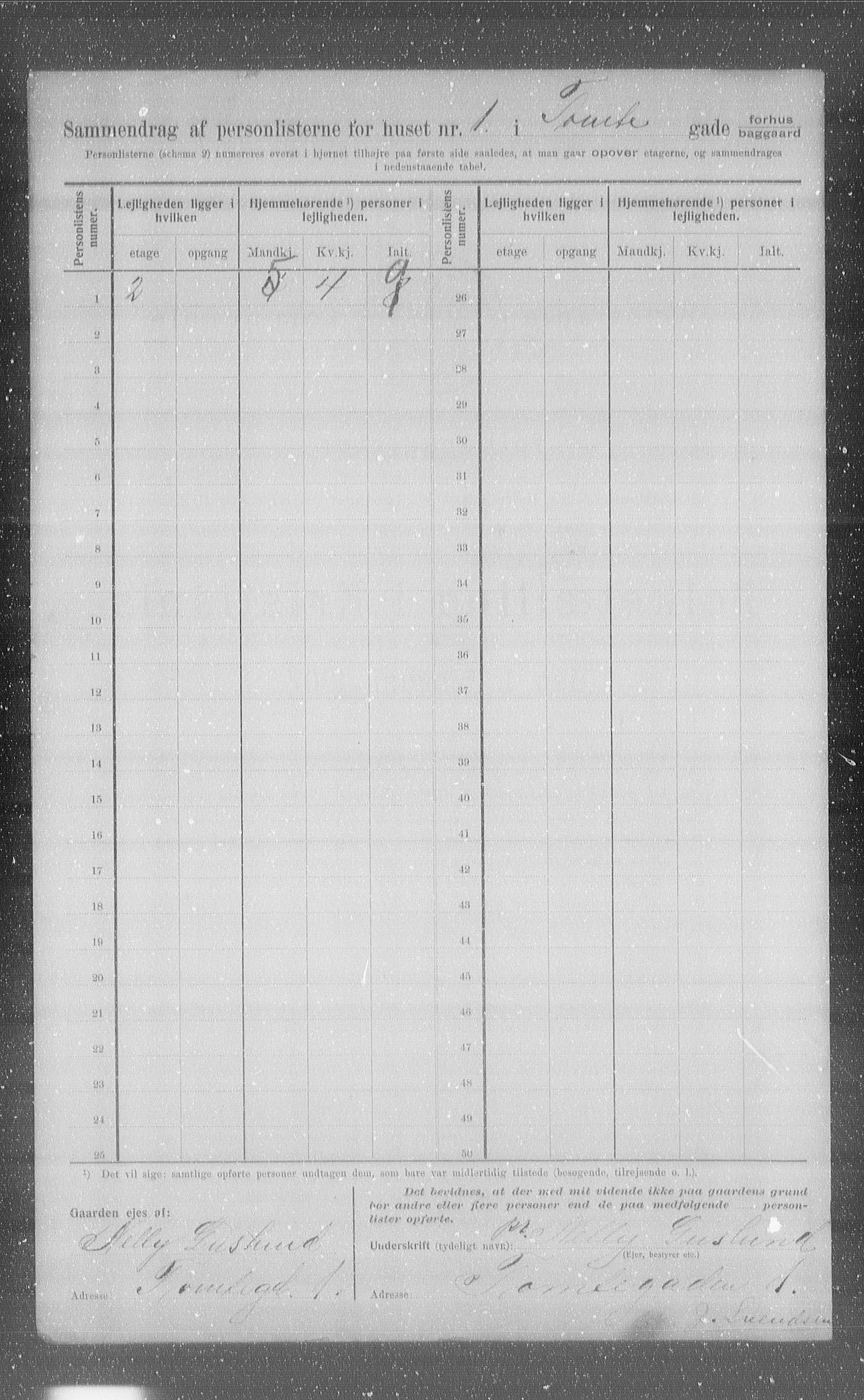 OBA, Municipal Census 1907 for Kristiania, 1907, p. 57643