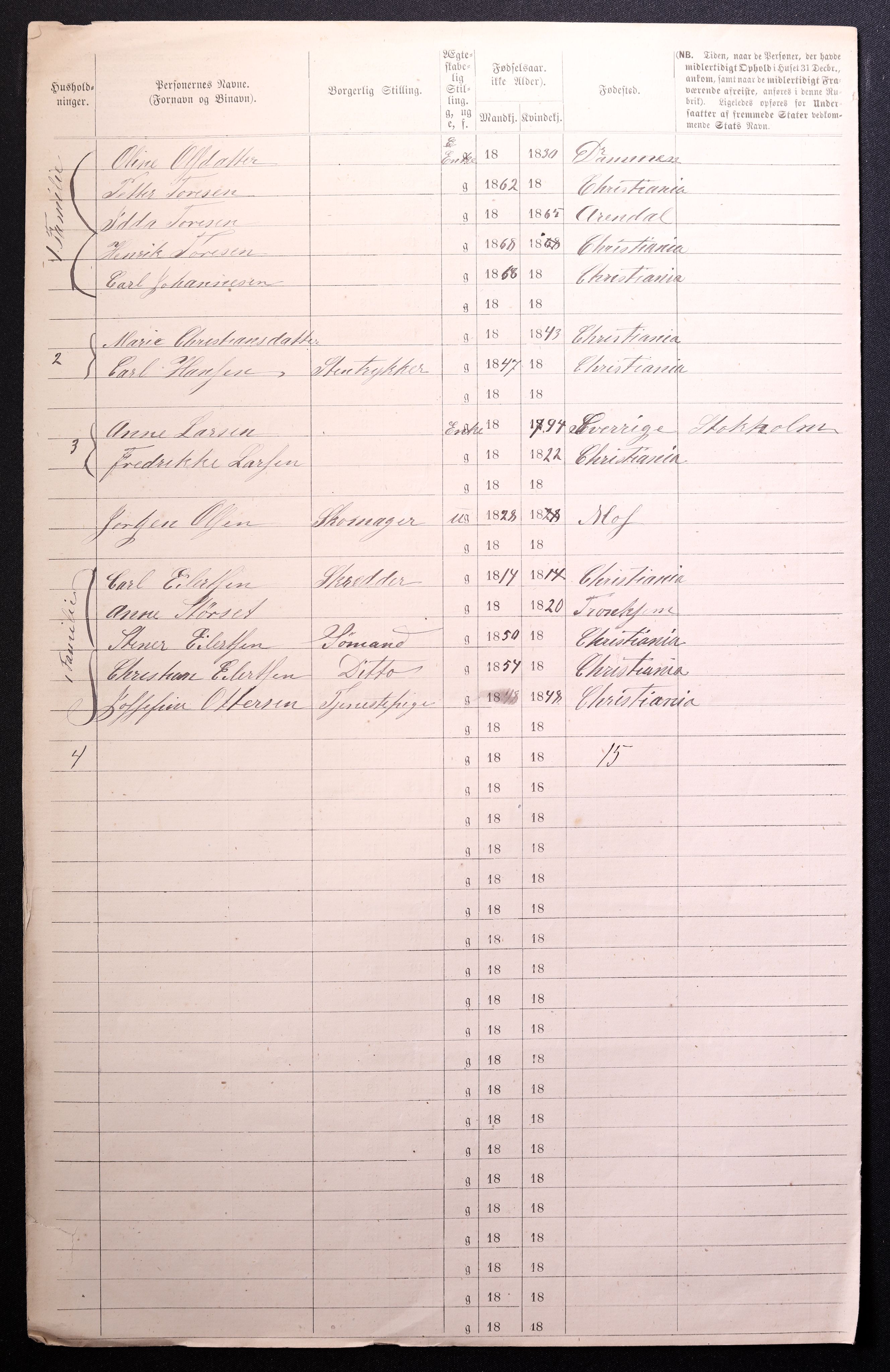 RA, 1870 census for 0301 Kristiania, 1870, p. 2253