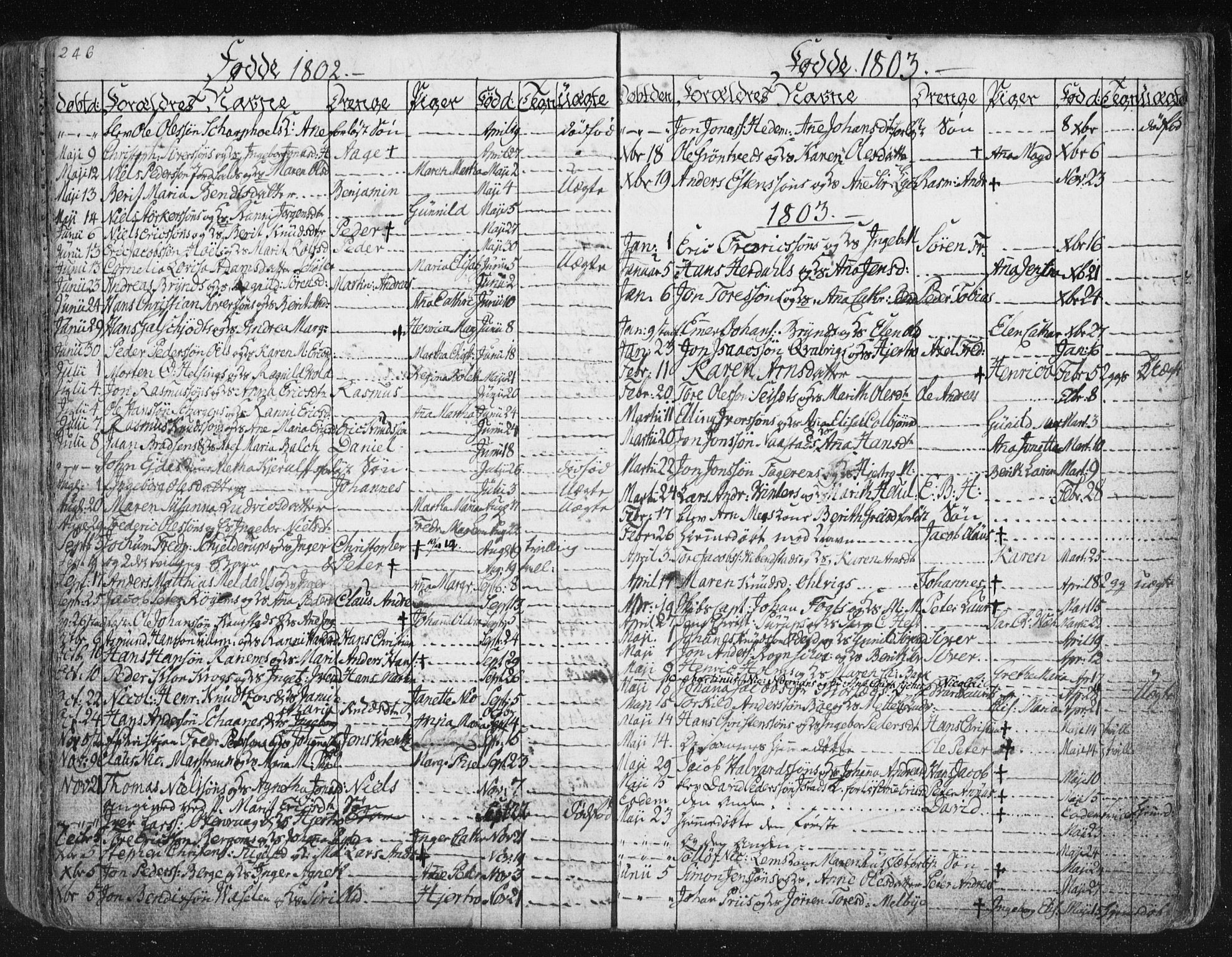 Ministerialprotokoller, klokkerbøker og fødselsregistre - Møre og Romsdal, SAT/A-1454/572/L0841: Parish register (official) no. 572A04, 1784-1819, p. 246