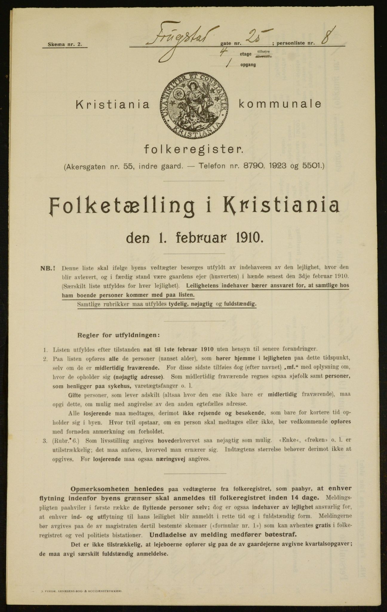 OBA, Municipal Census 1910 for Kristiania, 1910, p. 23884