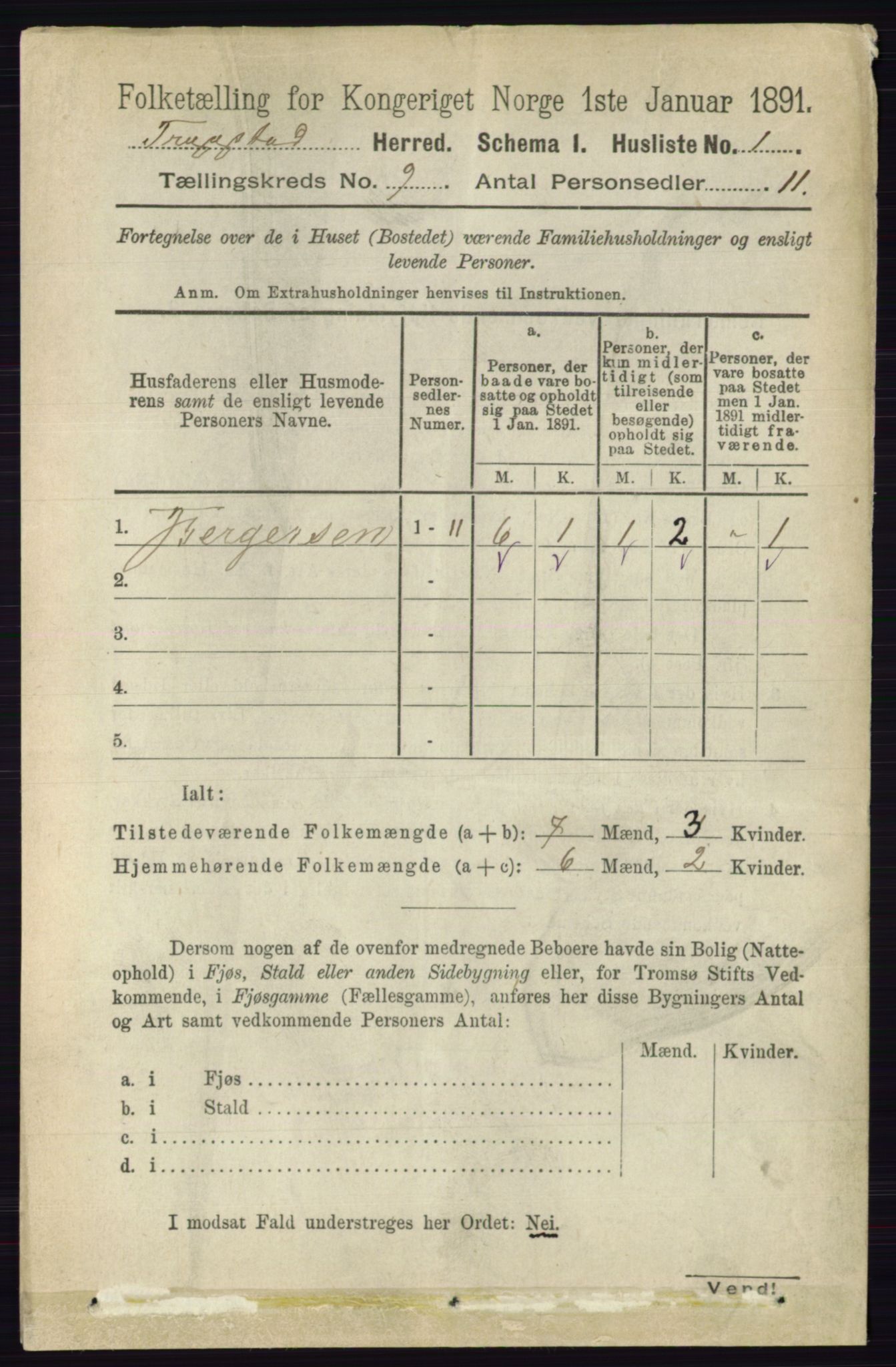 RA, 1891 Census for 0122 Trøgstad, 1891, p. 3831