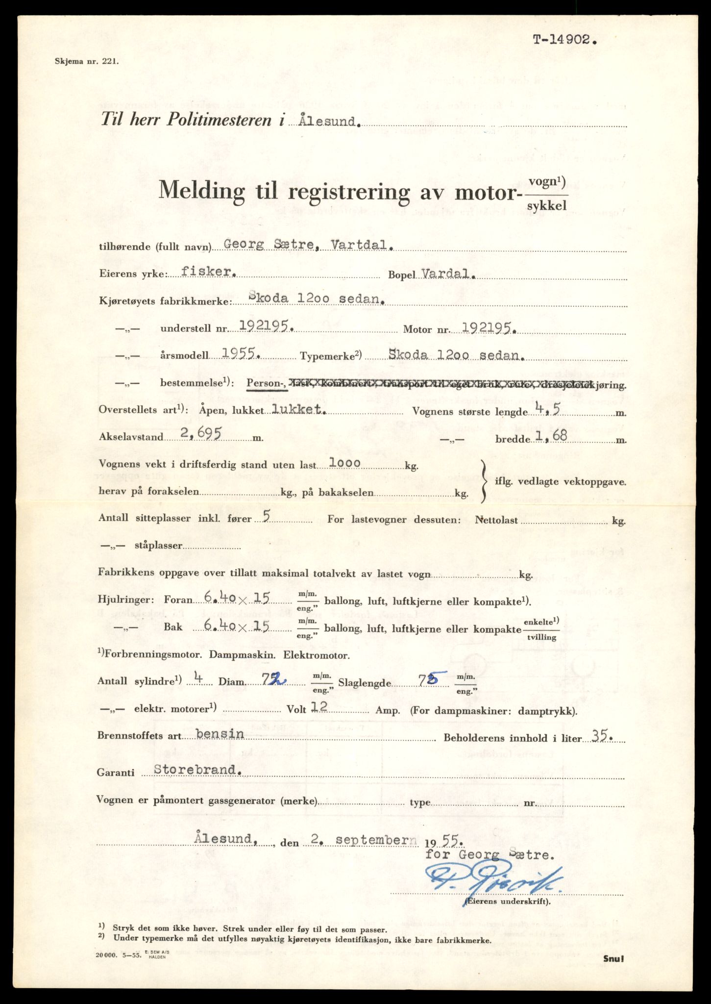 Møre og Romsdal vegkontor - Ålesund trafikkstasjon, AV/SAT-A-4099/F/Fe/L0049: Registreringskort for kjøretøy T 14864 - T 18613, 1927-1998, p. 885