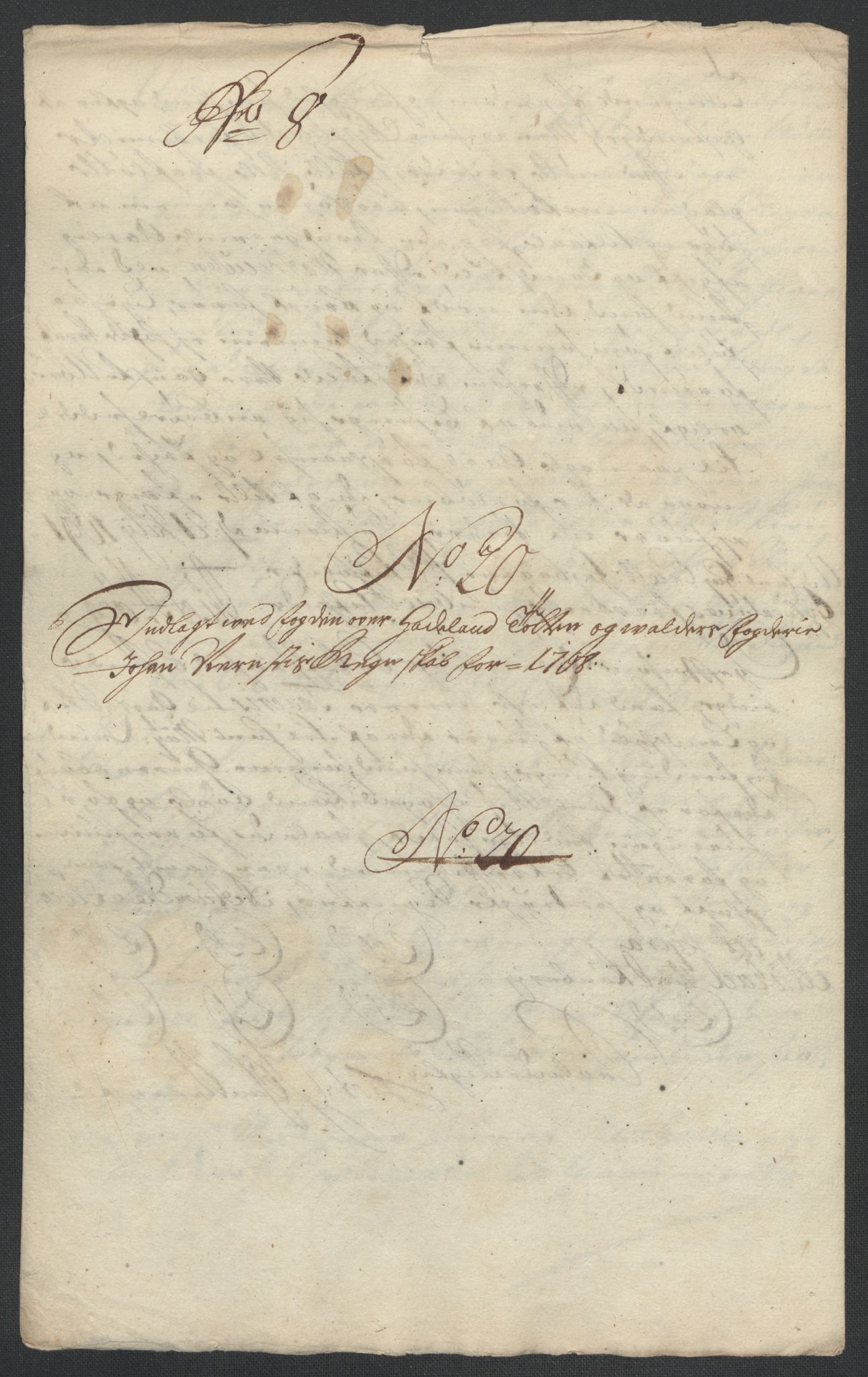 Rentekammeret inntil 1814, Reviderte regnskaper, Fogderegnskap, AV/RA-EA-4092/R18/L1305: Fogderegnskap Hadeland, Toten og Valdres, 1707-1708, p. 543