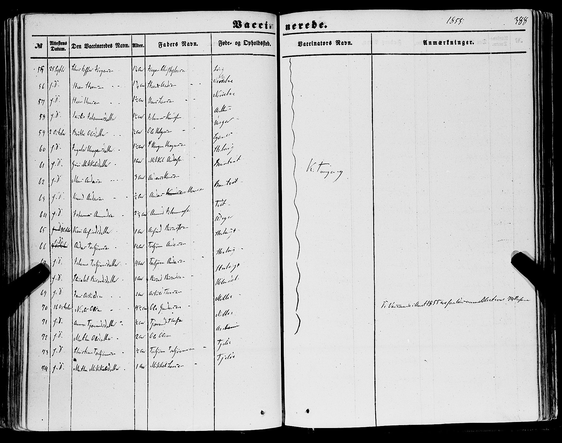 Skånevik sokneprestembete, SAB/A-77801/H/Haa: Parish register (official) no. A 5II, 1848-1869, p. 388