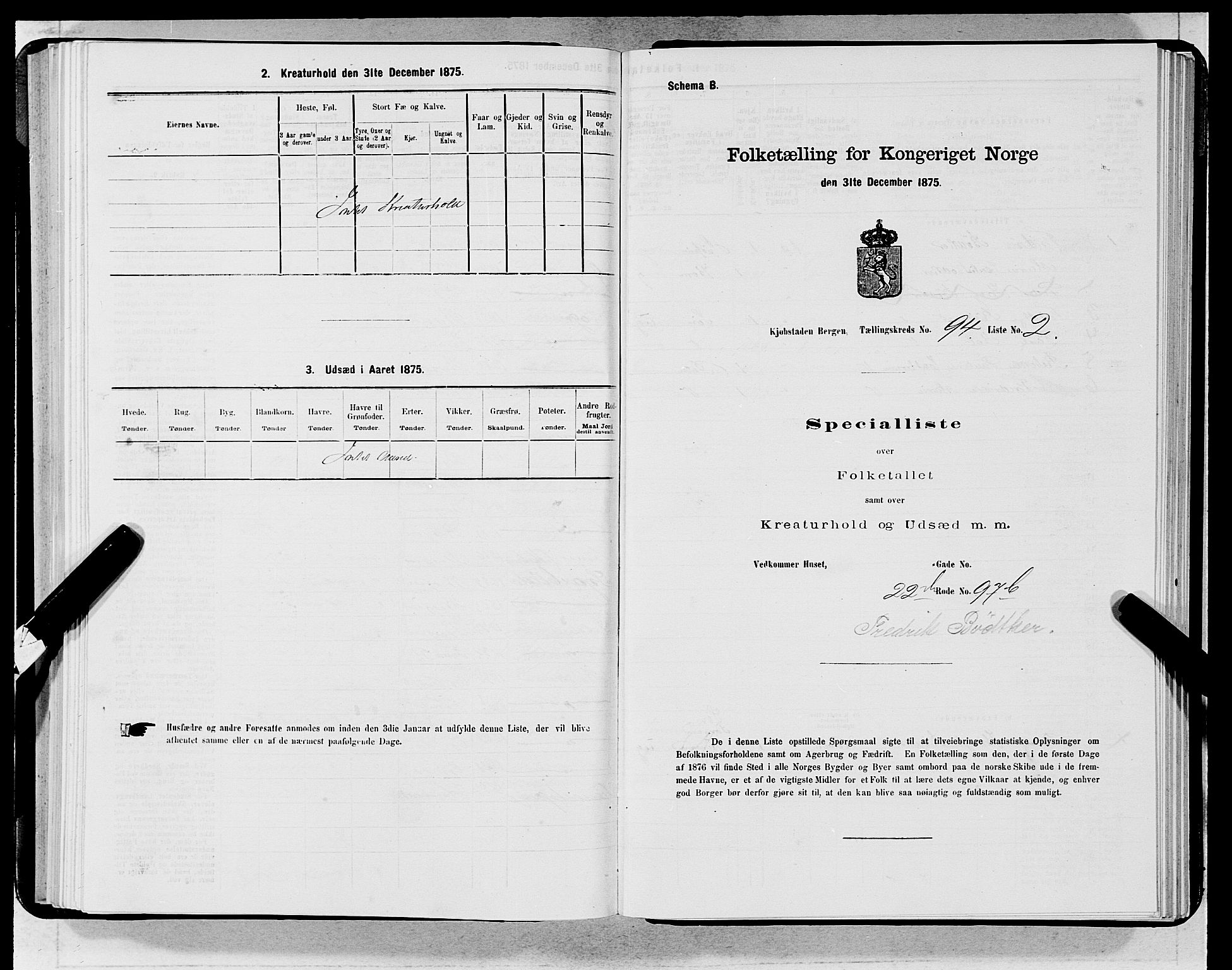 SAB, 1875 census for 1301 Bergen, 1875, p. 5058