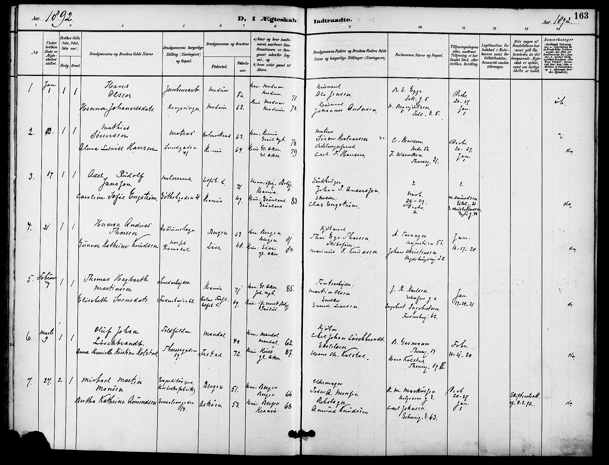 Gamle Aker prestekontor Kirkebøker, SAO/A-10617a/F/L0009: Parish register (official) no. 9, 1890-1898, p. 163