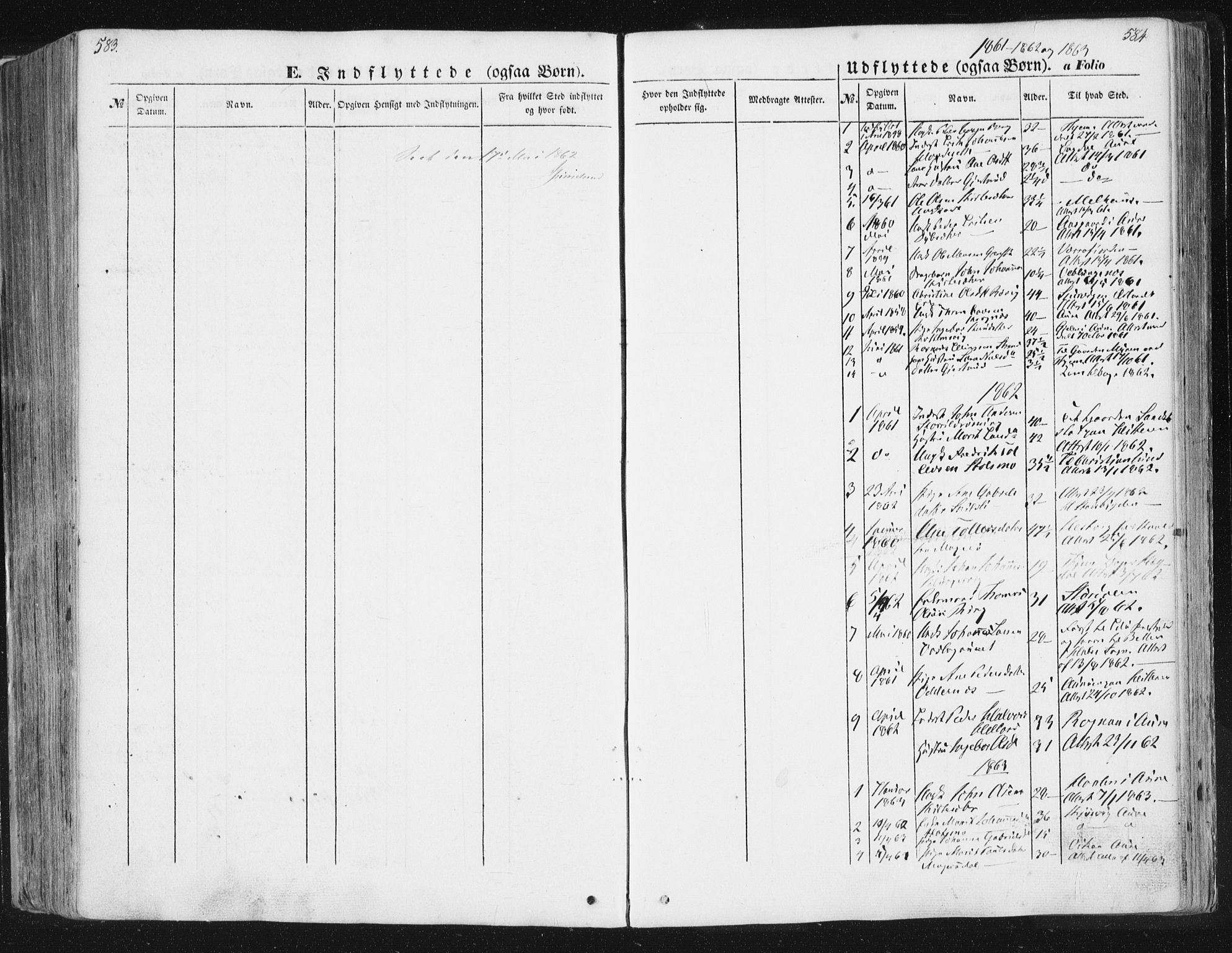 Ministerialprotokoller, klokkerbøker og fødselsregistre - Sør-Trøndelag, SAT/A-1456/630/L0494: Parish register (official) no. 630A07, 1852-1868, p. 583-584