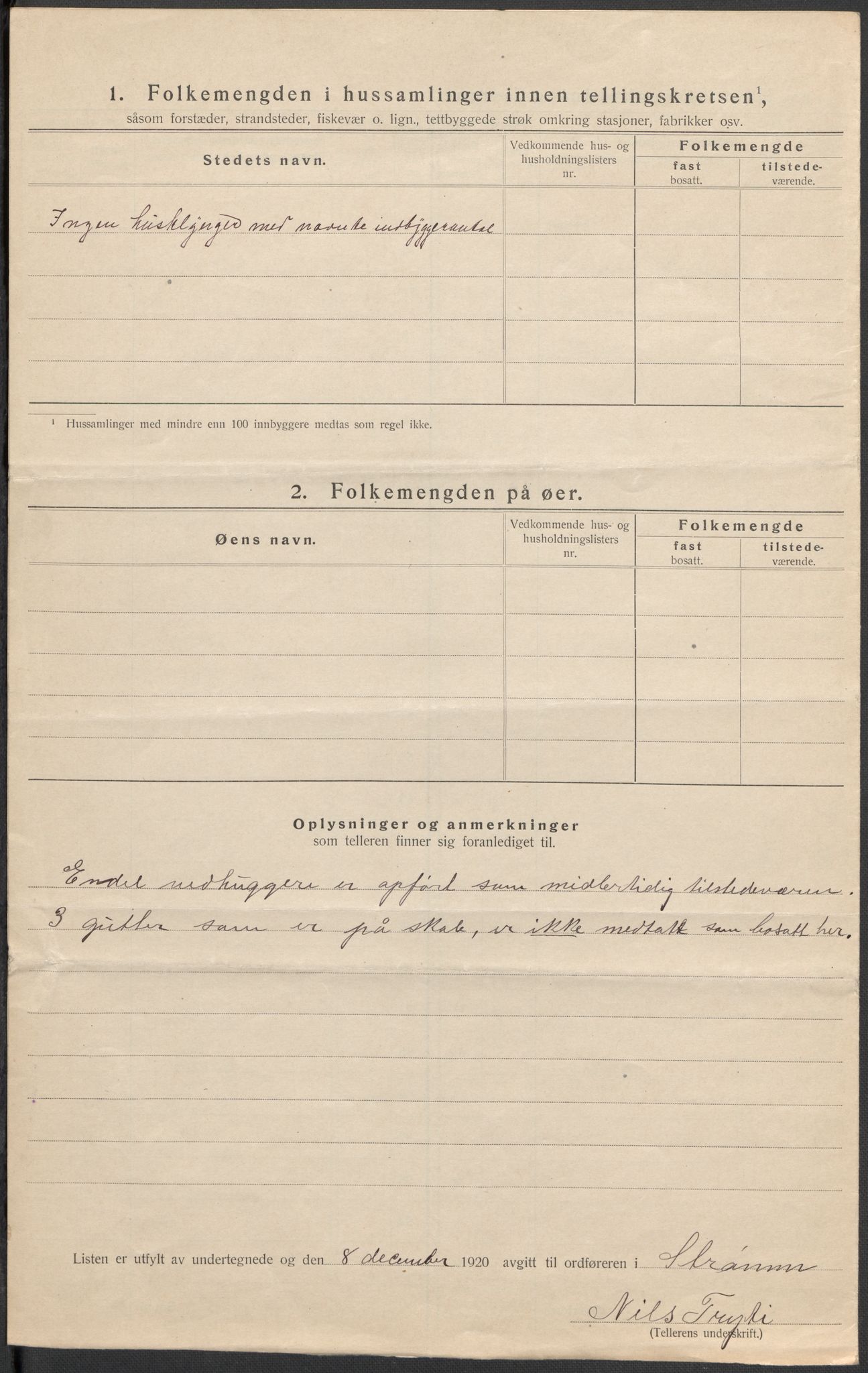 SAKO, 1920 census for Strømm, 1920, p. 11