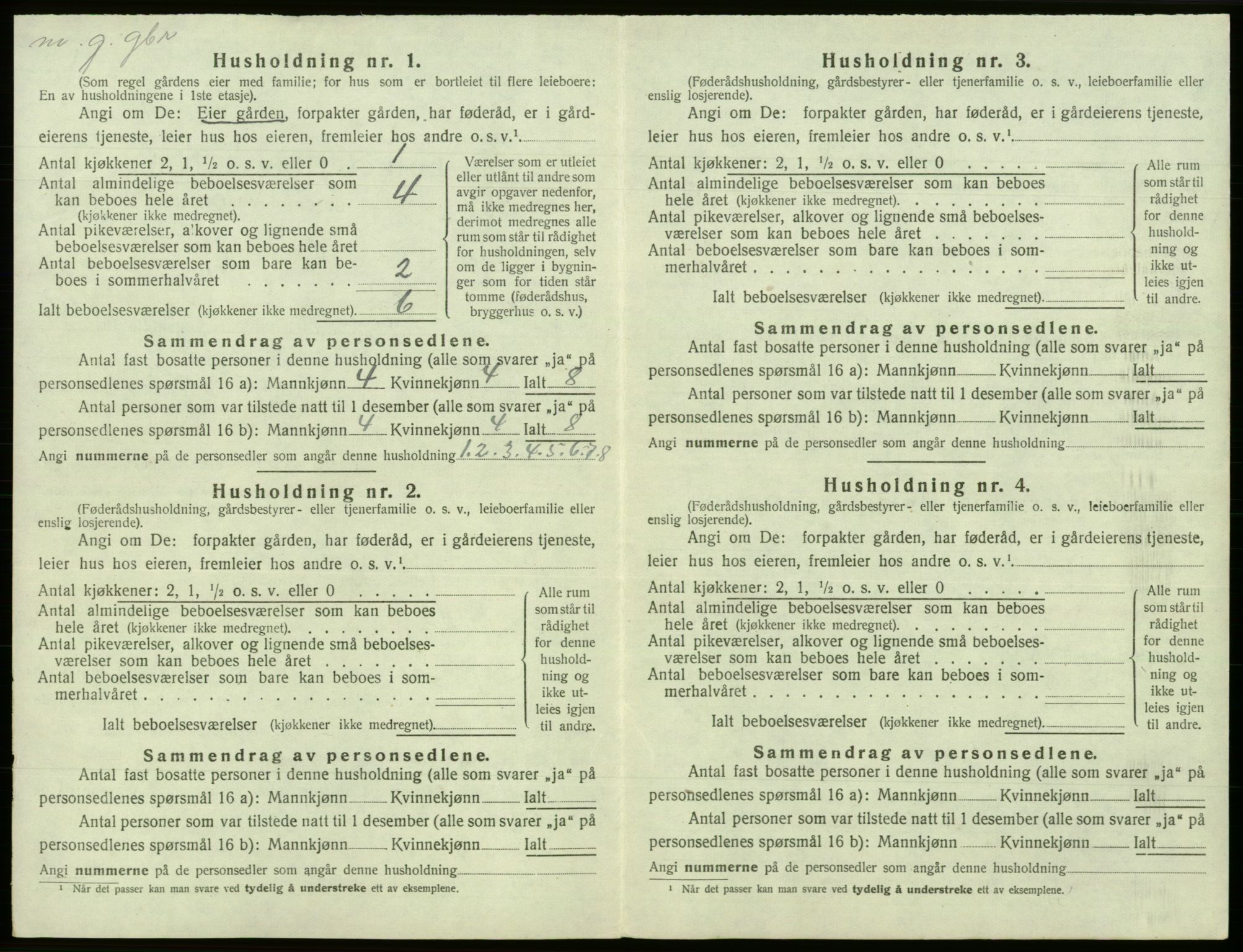 SAB, 1920 census for Fana, 1920, p. 2462