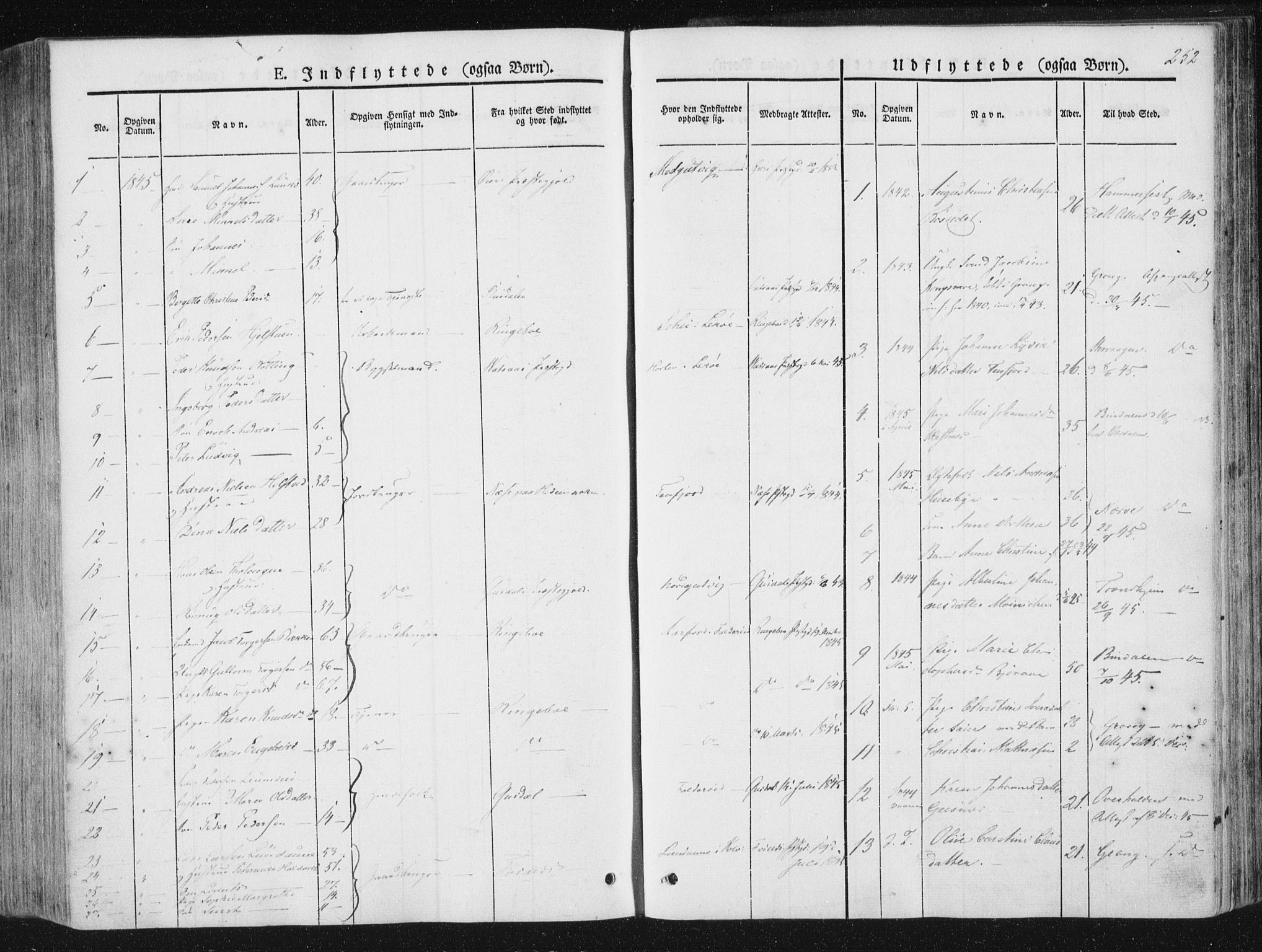 Ministerialprotokoller, klokkerbøker og fødselsregistre - Nord-Trøndelag, SAT/A-1458/780/L0640: Parish register (official) no. 780A05, 1845-1856, p. 252